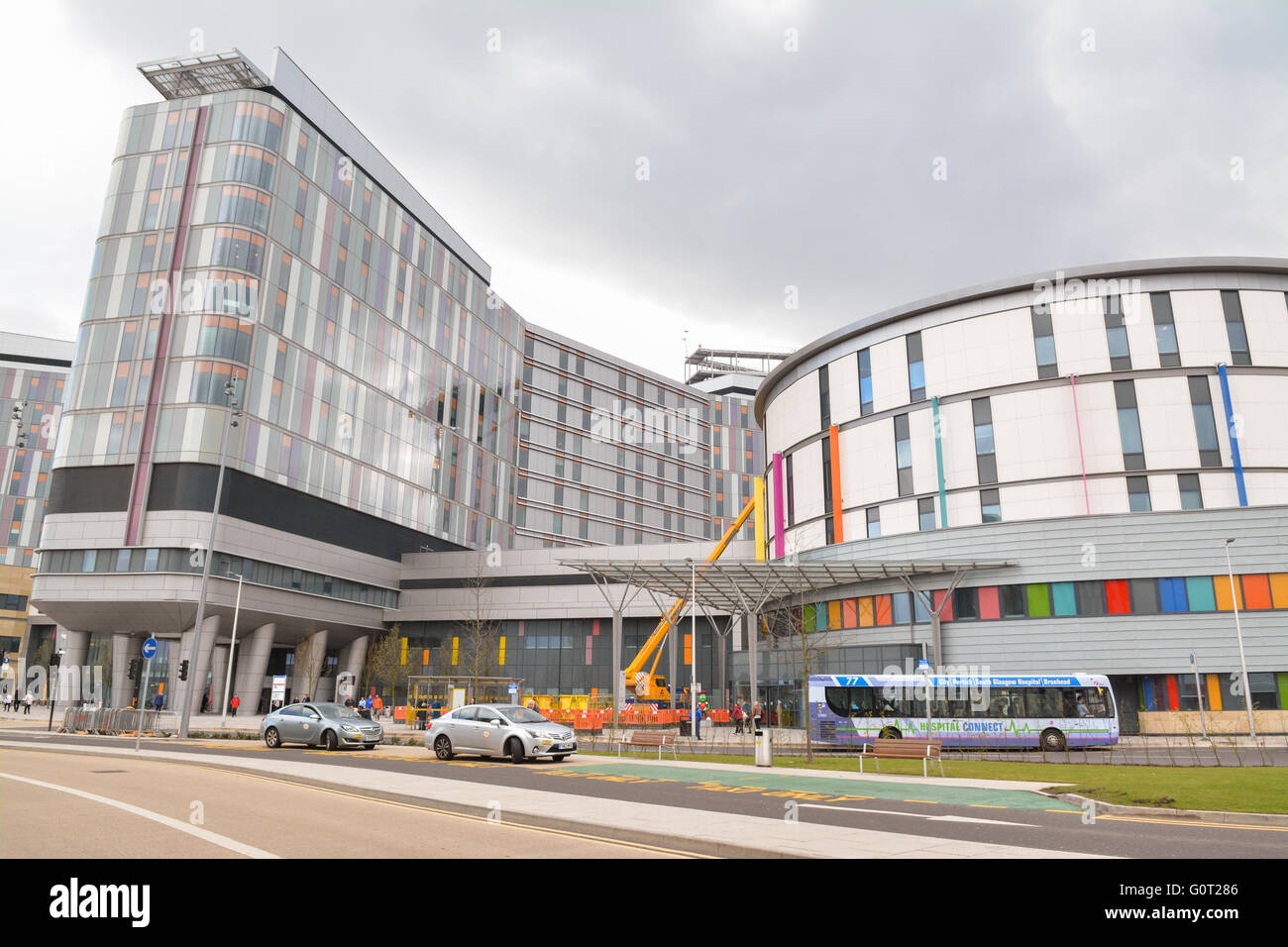 Queen Elizabeth University Hospital und das Royal Hospital for Children - die neue super-Krankenhaus in Glasgow Stockfoto