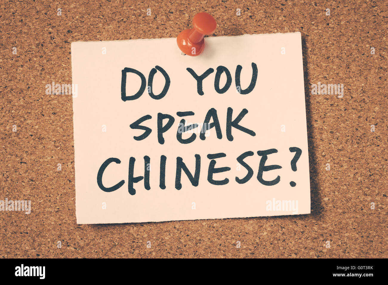 Sie chinesisch sprechen Stockfoto