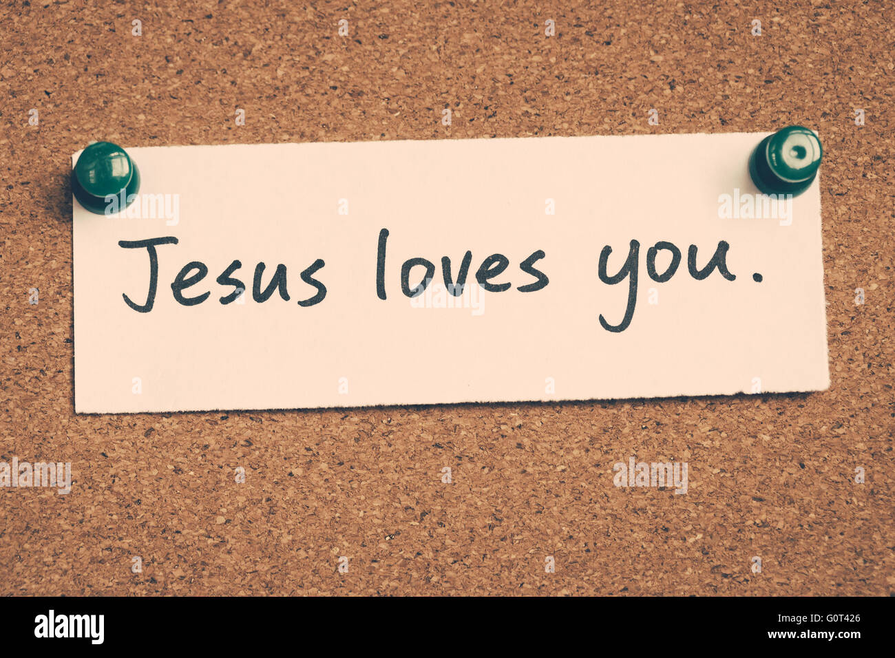 Jesus liebt Dich Stockfoto