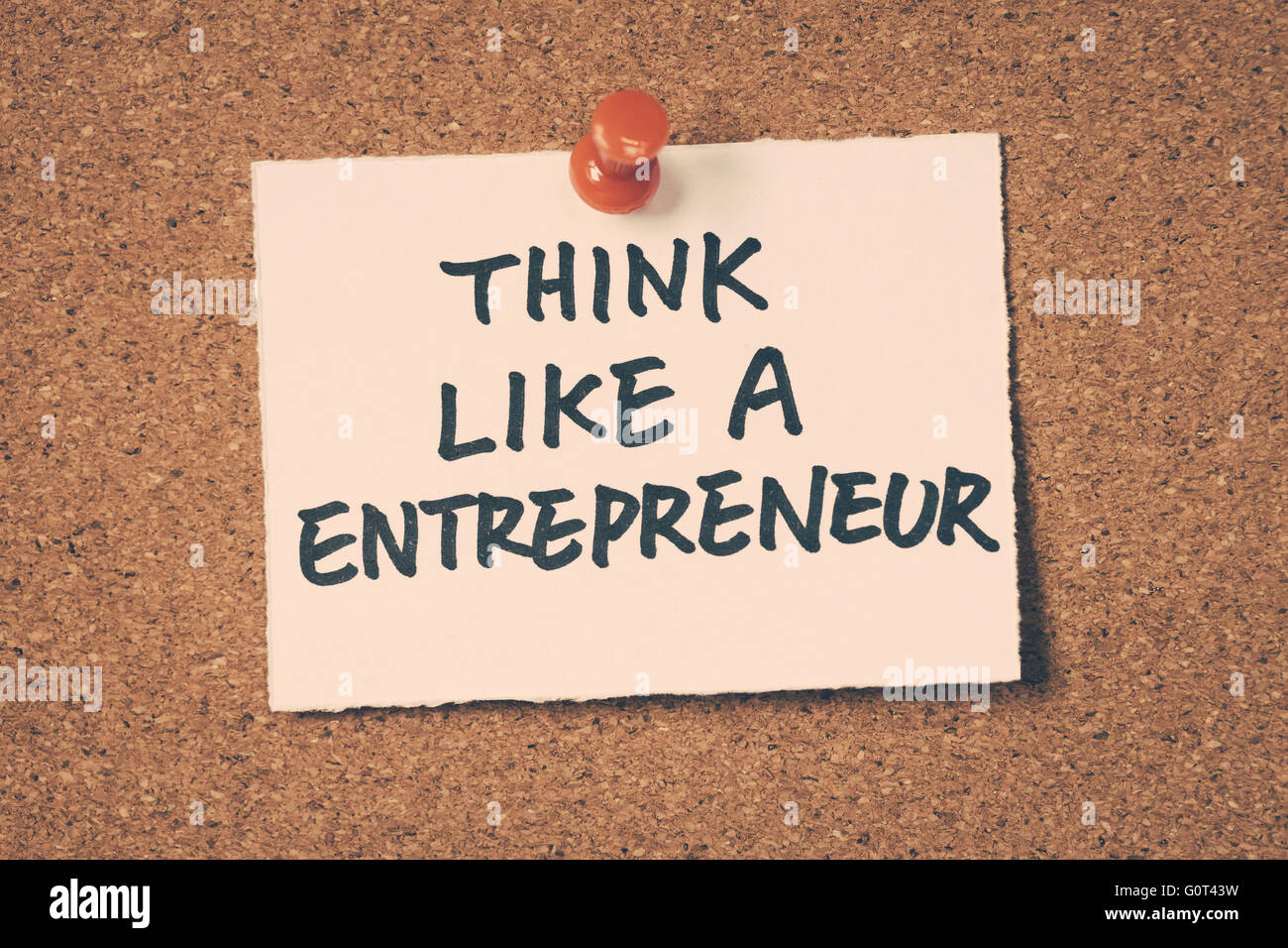 Denken wie ein Unternehmer Stockfoto