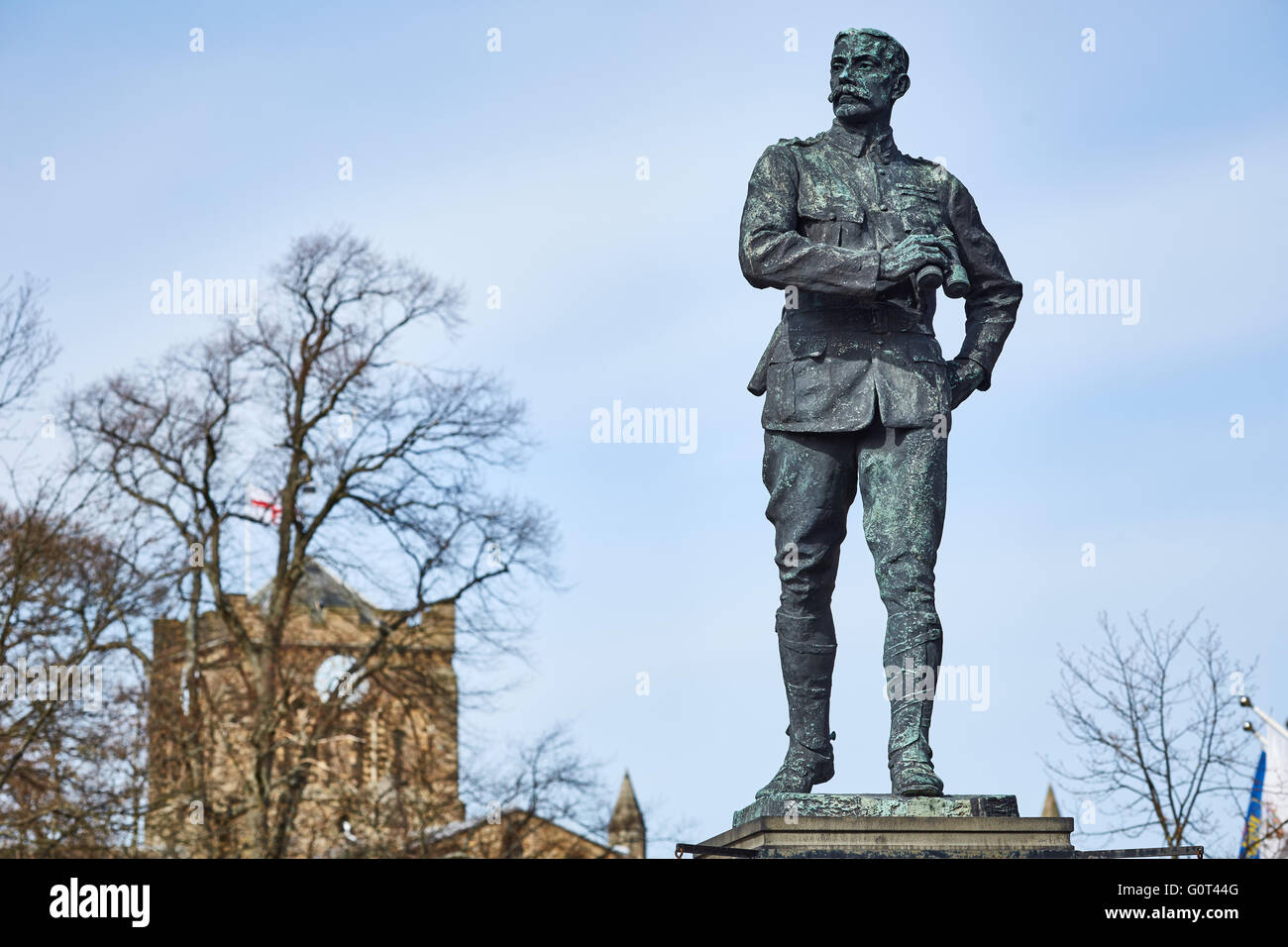 Hexham Marktstadt Zivilgemeinde Northumberland das Denkmal für den Lieutenant-Colonel George Elliott Benson an der Spitze der Beaumon Stockfoto