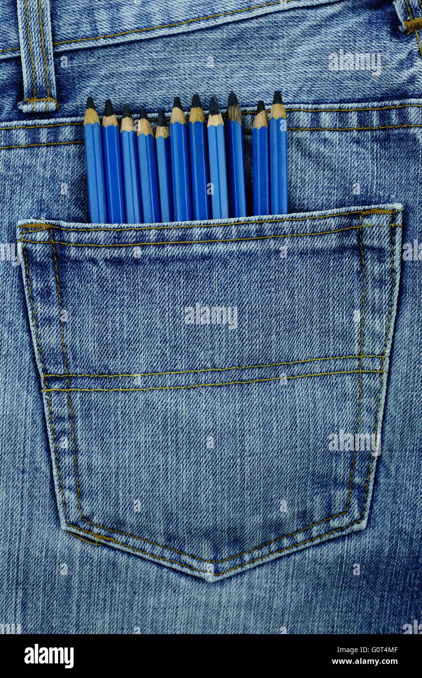 Zubehör, blau, Schachtel, Kleidung, Konzept, Textfreiraum, Baumwolle, Denim, Design, Drogen, leer, Stoff, Horizontal, Jeans, Material, mich Stockfoto