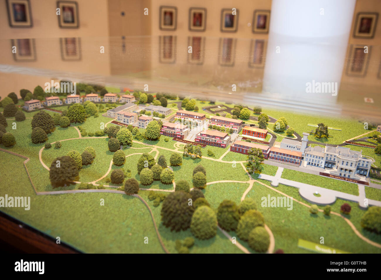 Bentley Priory Museum Maquette Modell des Standortes Stockfoto
