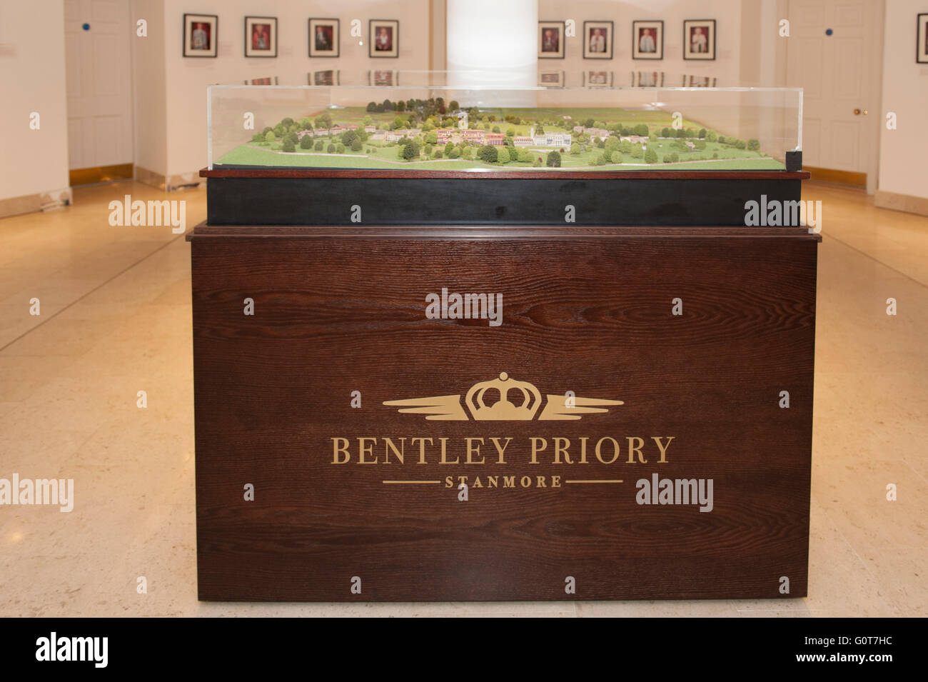 Bentley Priory Museum Maquette Modell des Standortes Stockfoto