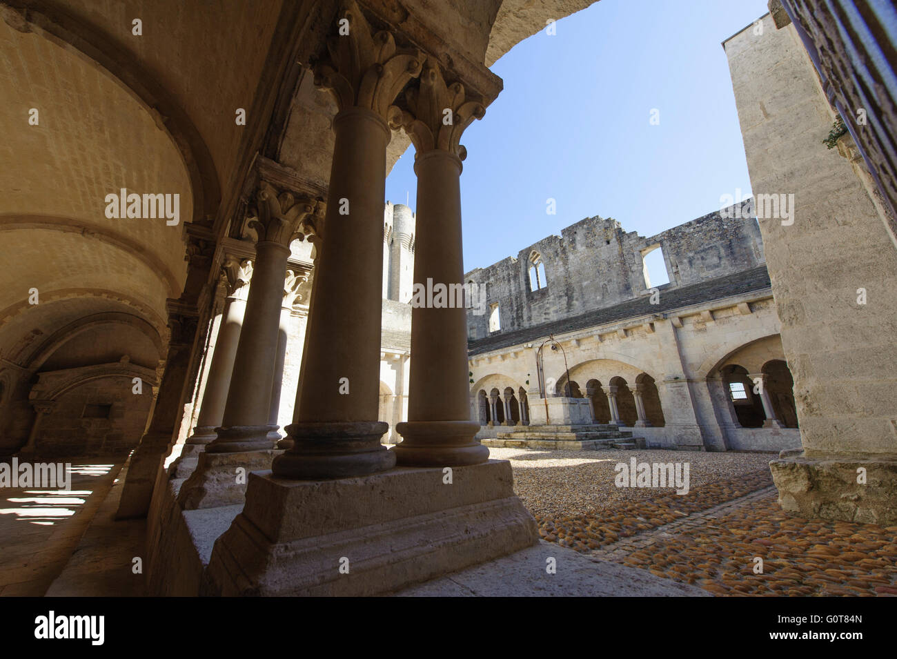 Das Kloster von Montmajour Abbey in der Nähe von Arles. Frankreich Stockfoto