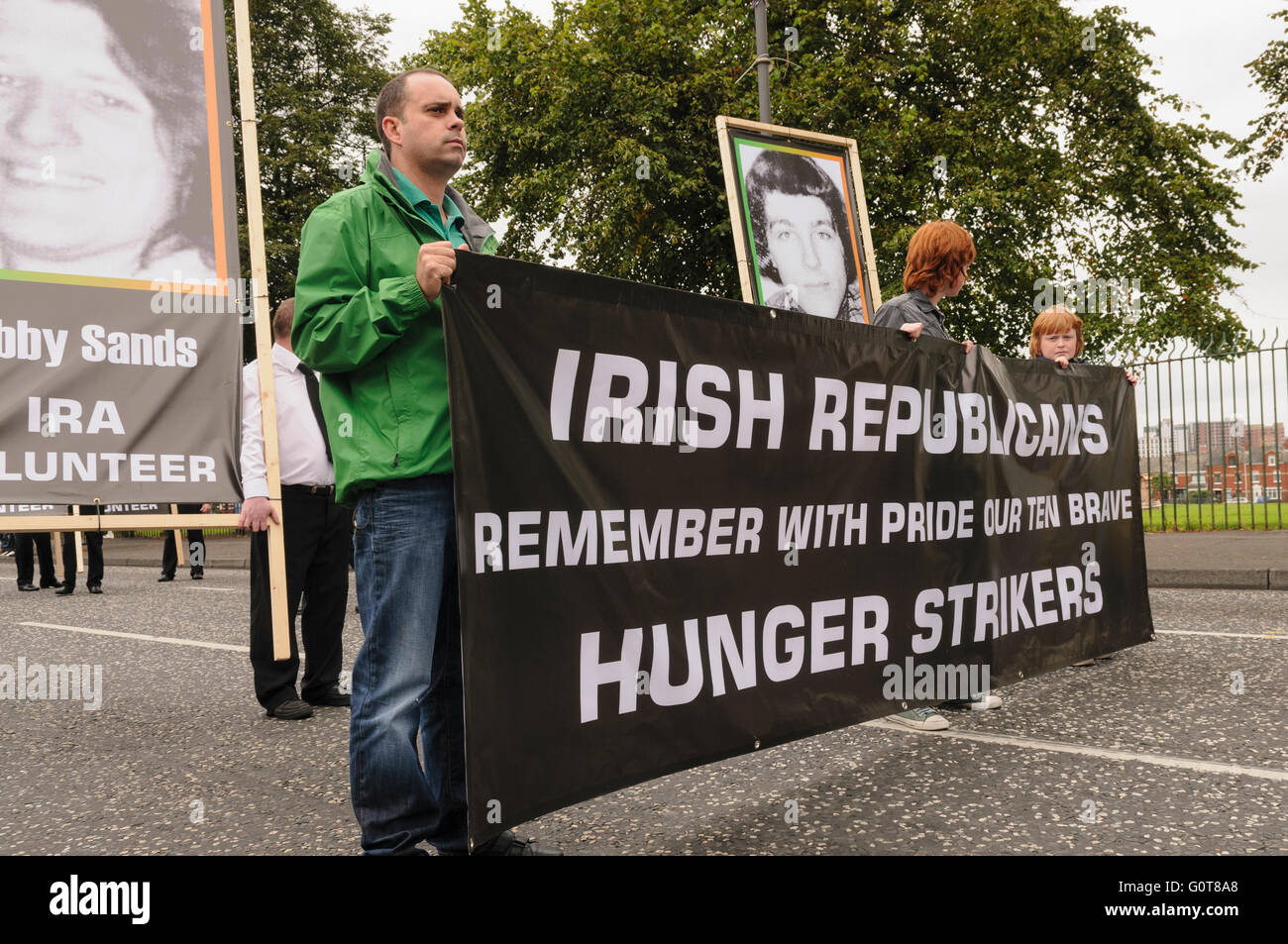 Die republikanischen Dissidenten 1981 Hungerstreiks gedenken Stockfoto