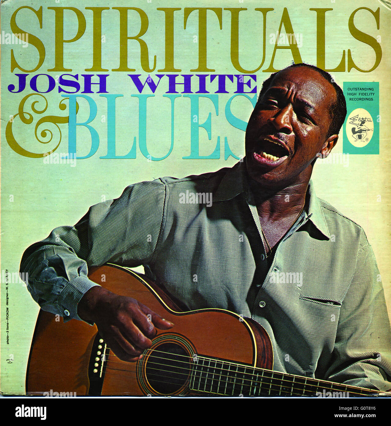 Josh White Album-Cover ca. 1960er Jahre: "Spirituals und Blues" Stockfoto
