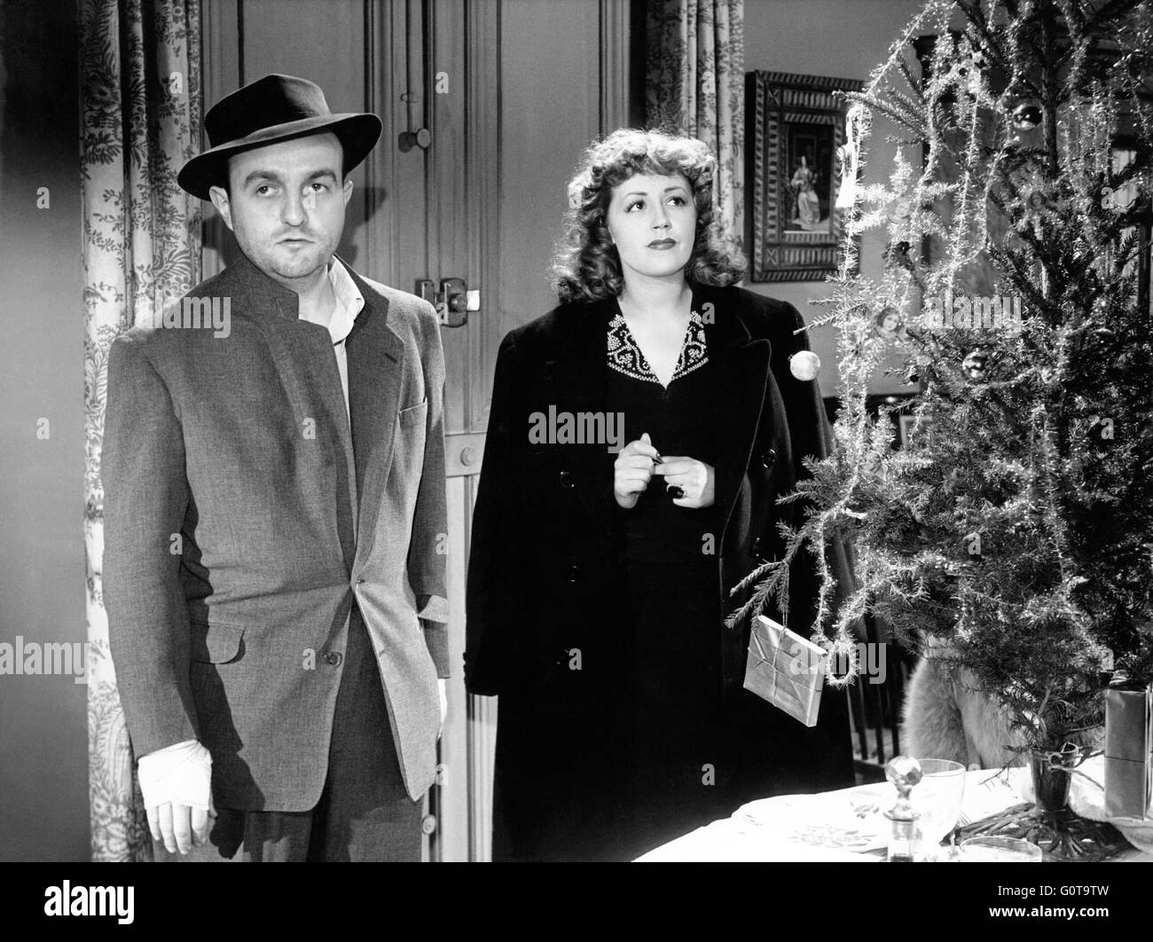 Bernard Blier und Suzy Delair / Quai des Orfèvres / 1947 unter der Regie von Henri-Georges Clouzot (Majestic-Film) Stockfoto