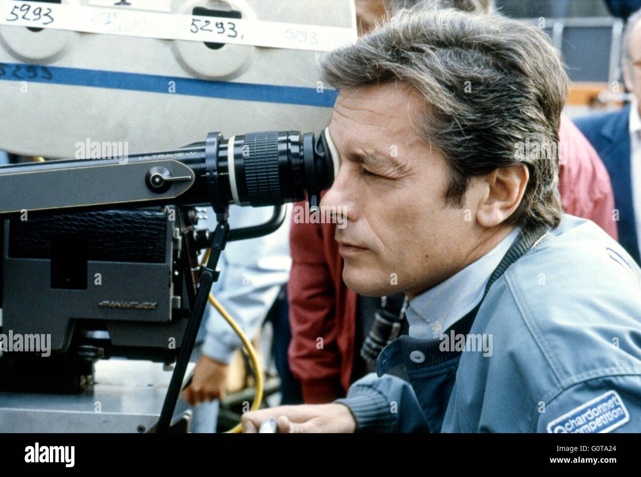 Am Set, Alain Delon, Direktor / Le Battant / 1983 unter der Regie von Alain Delon (und Robin Davis) (Adel Produktionen / T. Filme) Stockfoto