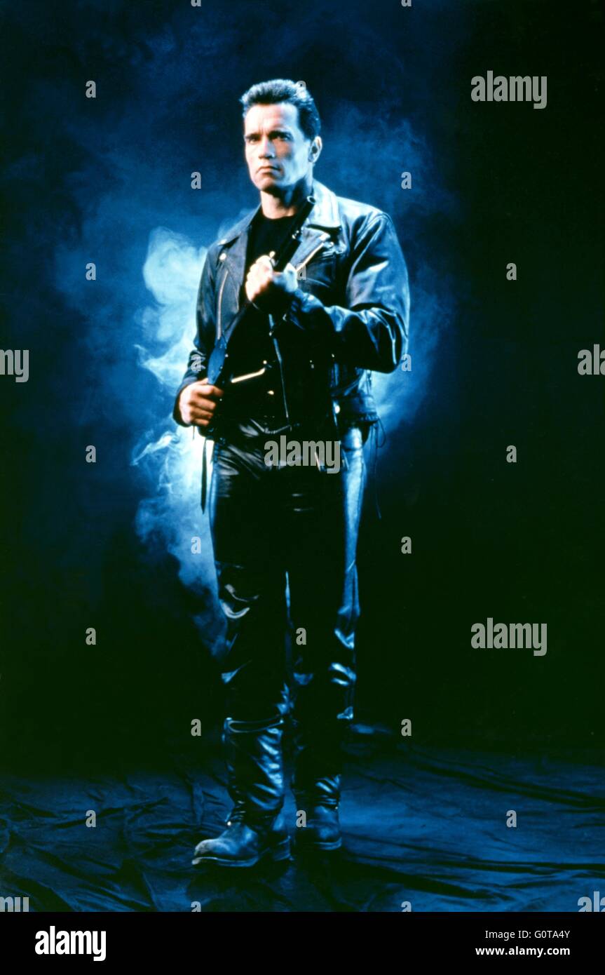 Arnold Schwarzenegger / Terminator 2: Judgement Day / 1991 unter der Regie von James Cameron (Carolco Pïctures) Stockfoto