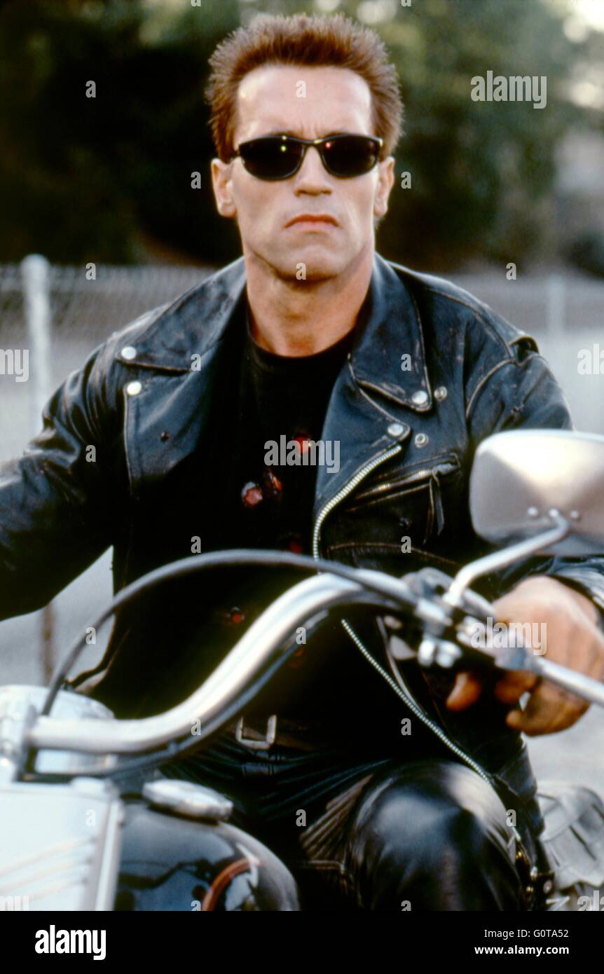 Arnold Schwarzenegger / Terminator 2: Judgement Day / 1991 unter der Regie von James Cameron (Carolco Pïctures) Stockfoto
