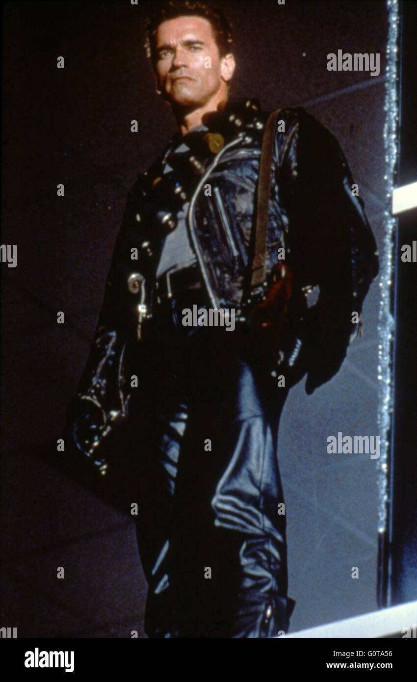 Arnold Schwarzenegger / Terminator 2: Judgement Day / 1991 unter der Regie von James Cameron (Carolco Pïctures) Stockfoto