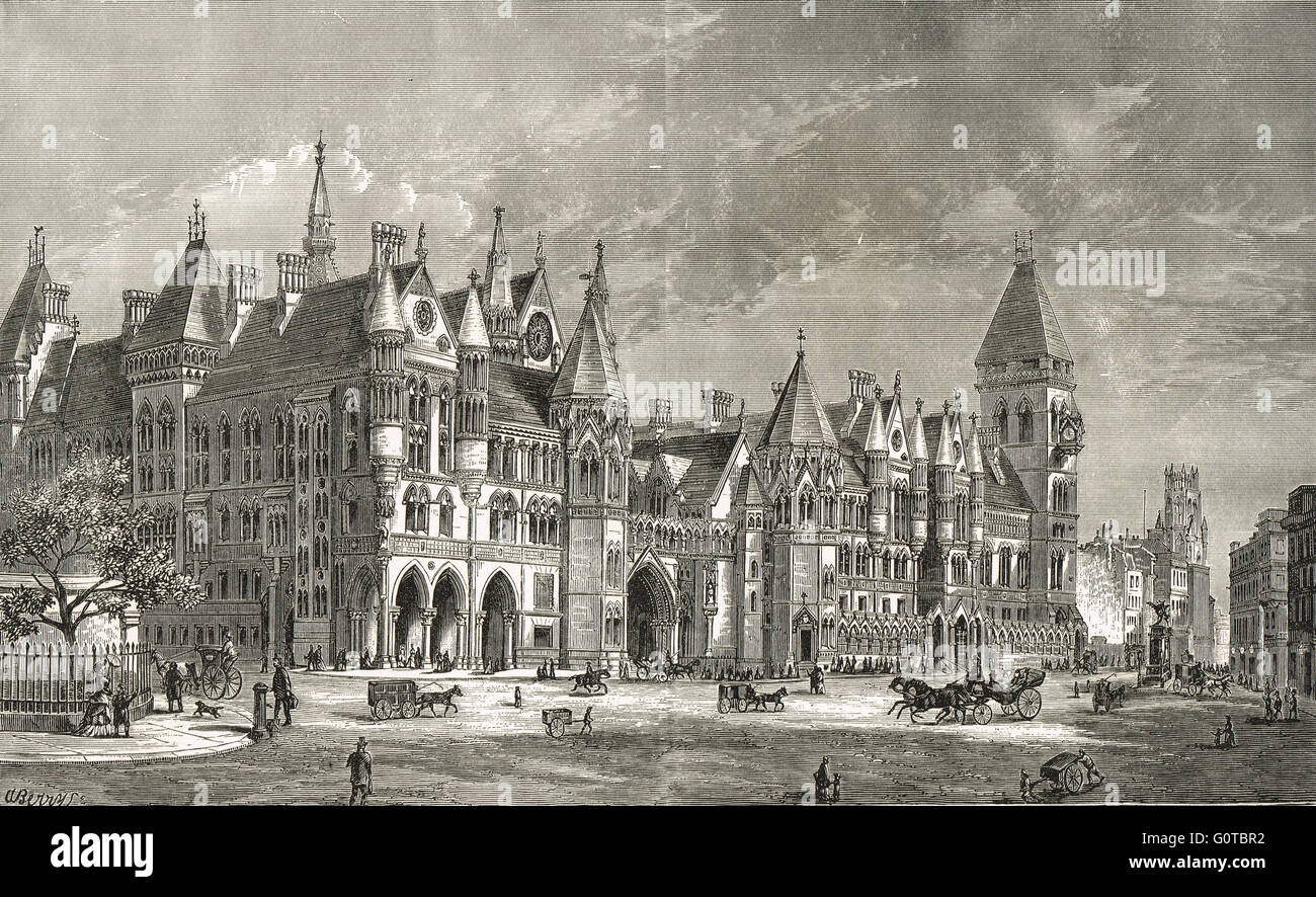 Königliche Gerichtshöfe in das 19. Jahrhundert Stockfoto