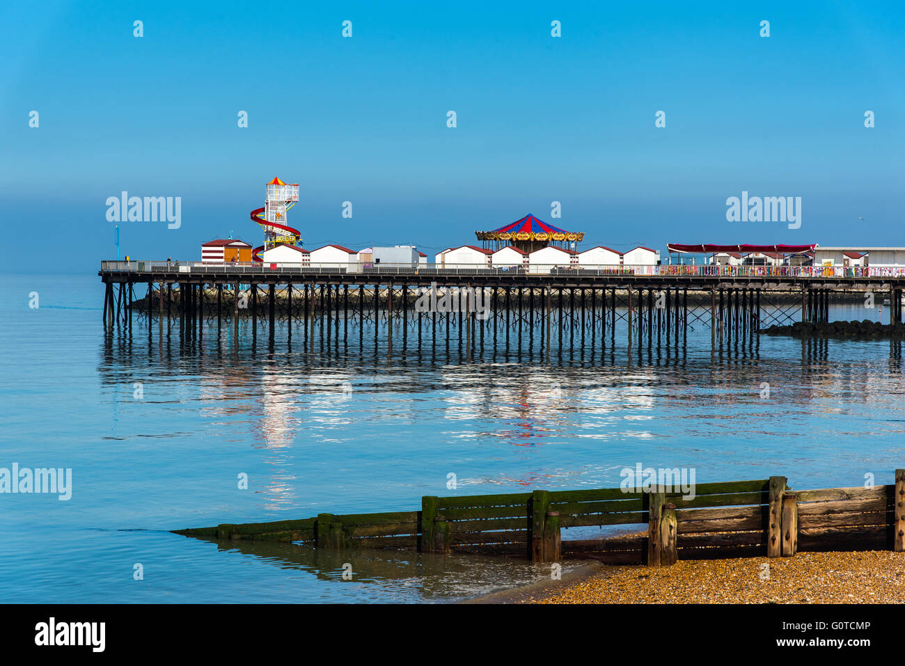 Die Pier in Herne Bay, Kent, UK Stockfoto