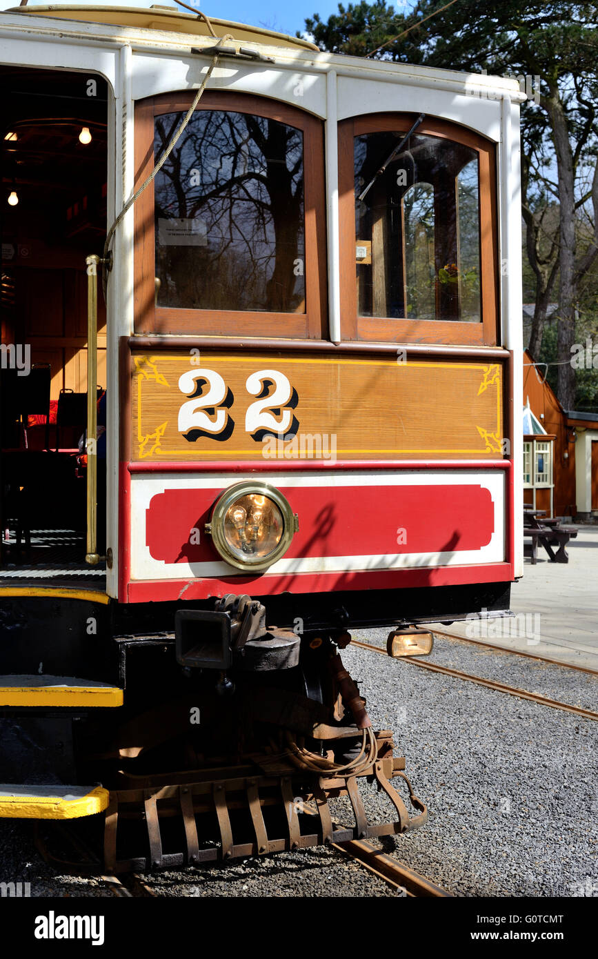 Manx electric Railway Straßenbahn Stockfoto