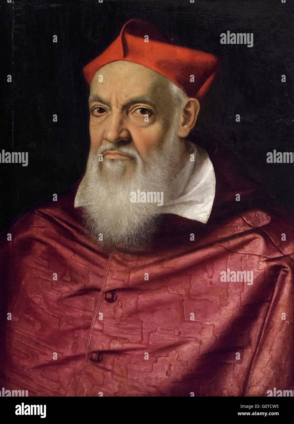 Scipione Pulzone (1544-1598), Porträt von Kardinal Giovanni Ricci (1498-1574) Stockfoto