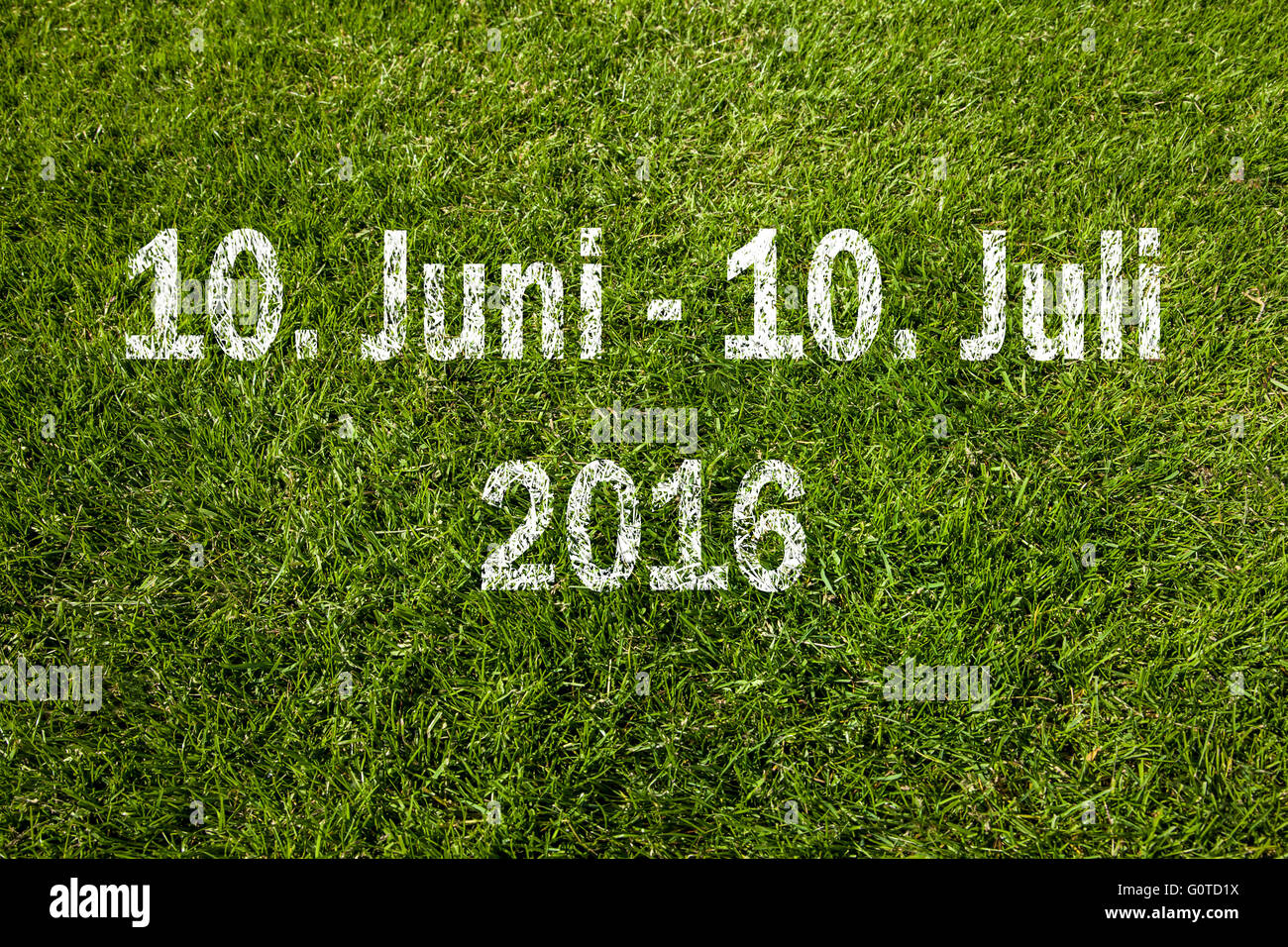10. Juni bis 10. Juli 2016 (Deutsch) Stockfoto
