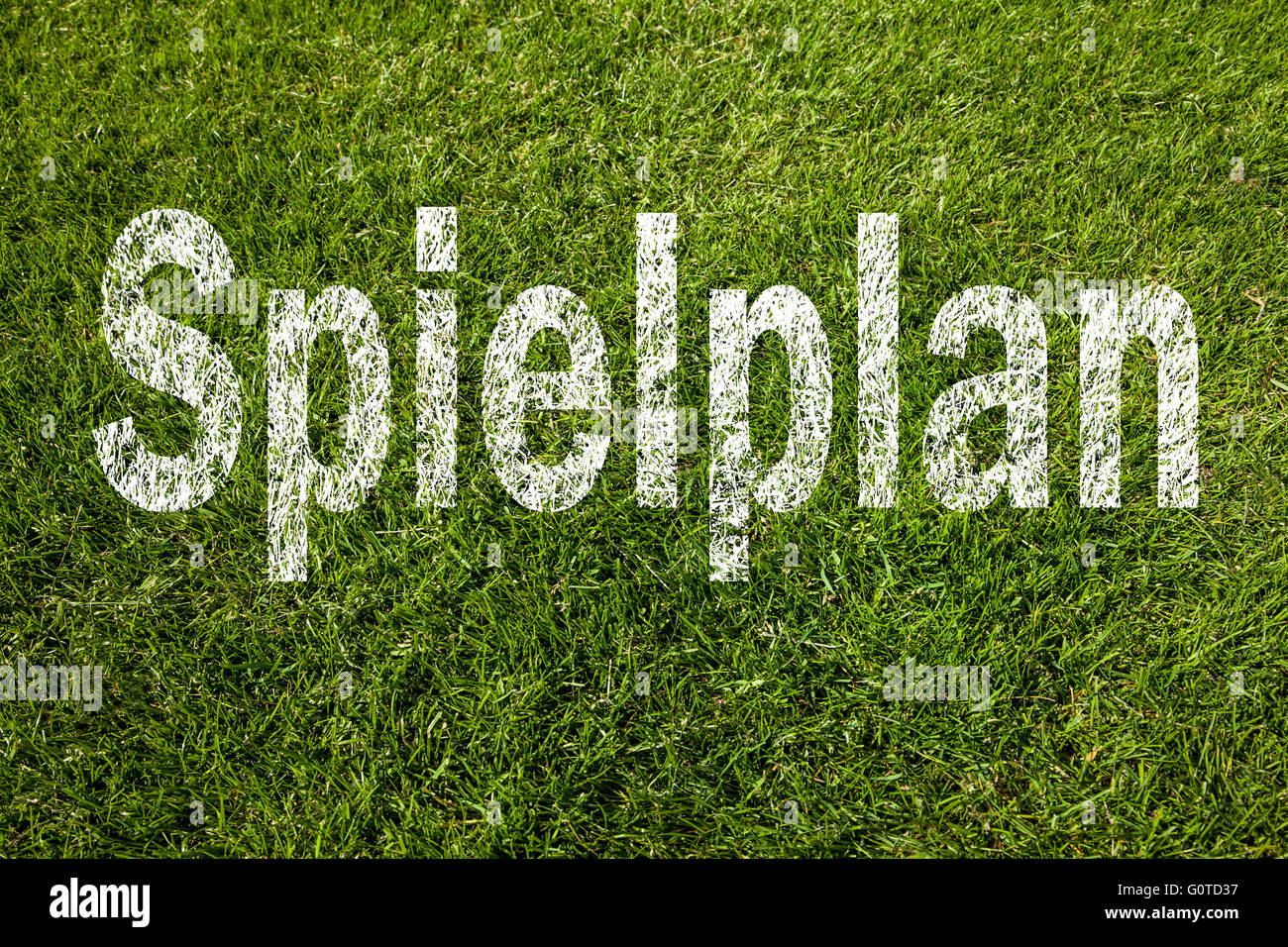 Spielplan (Deutsch) Stockfoto