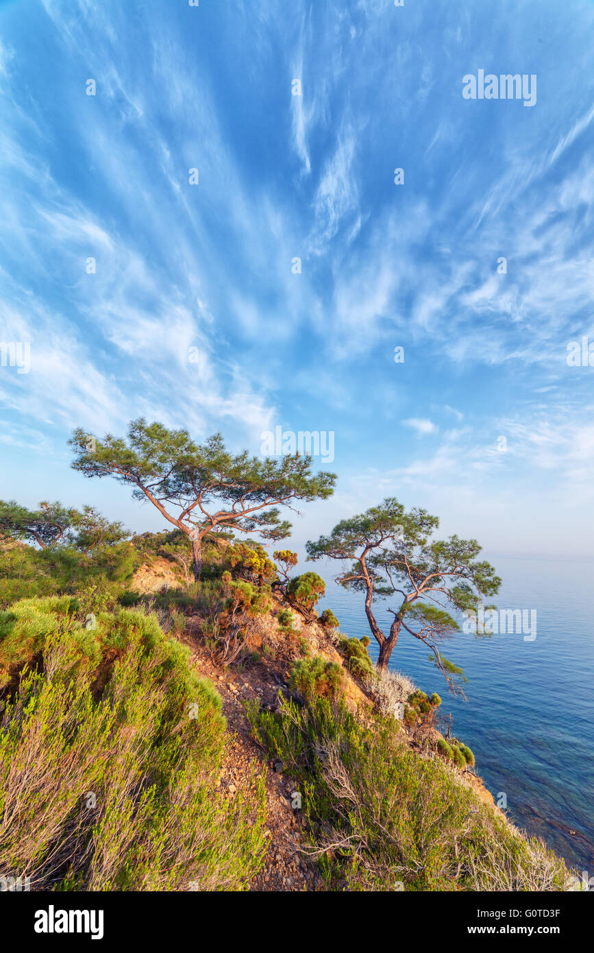 Erstaunliche mediterranen Seenlandschaft in der Türkei Stockfoto