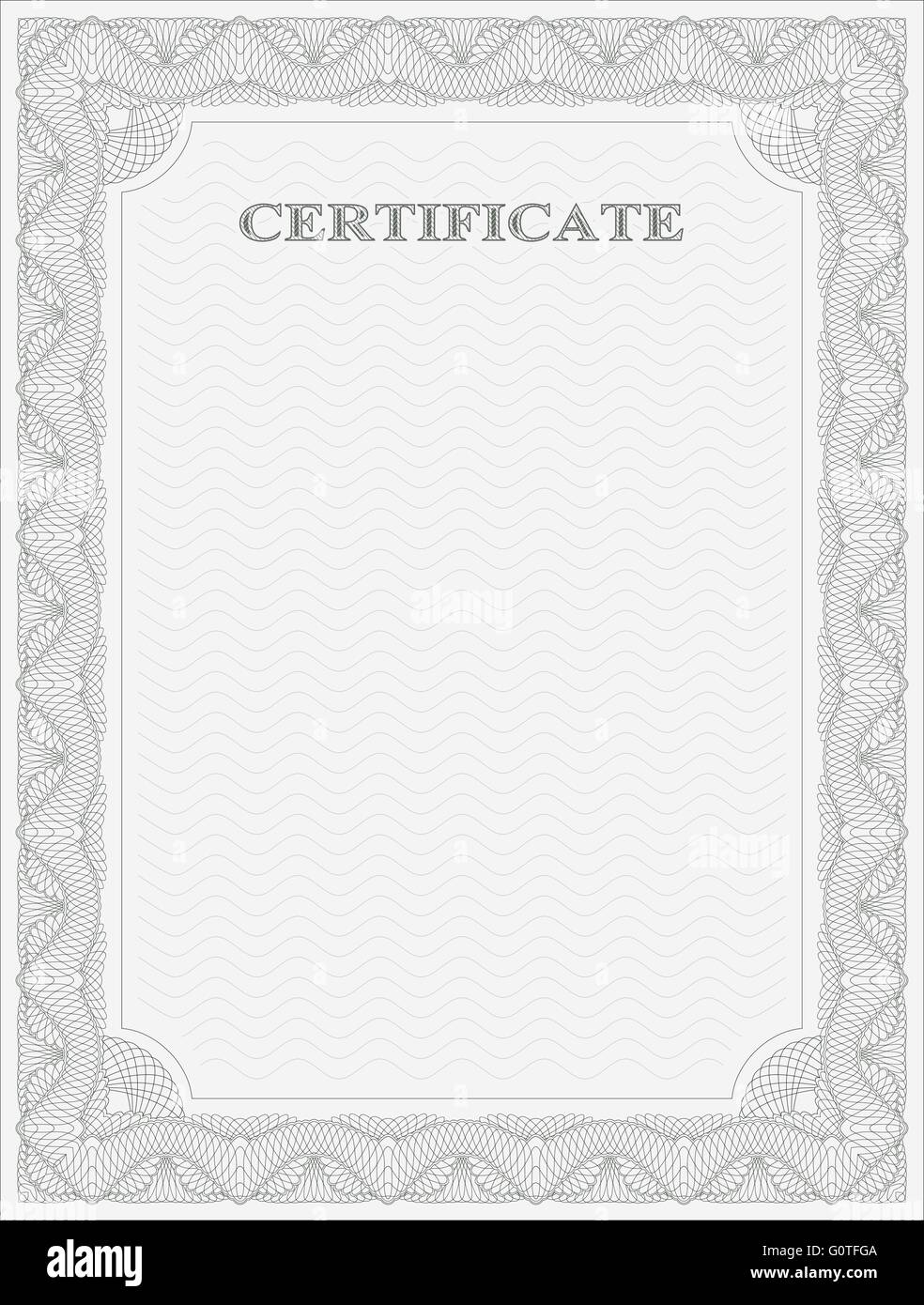 Vertikale Zertifikatvorlage Stock Vektor