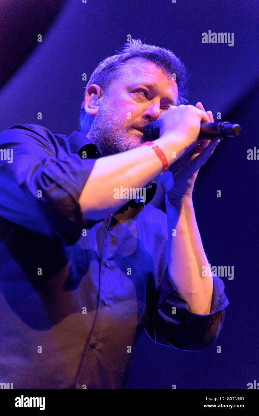 Guy Garvey beim Cheltenham jazz Festival, UK im Jahr 2016 Stockfoto