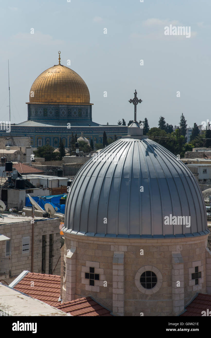 Religionen in Jerusalem Stockfoto