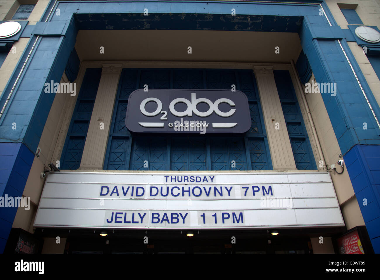David Duchovny beginnt de Bein seiner europäischen Tour in Glasgow O2 ABC am Donnerstag, den 12. Mai Glasgow, Scotand, U.K Veranstaltungsort Stockfoto