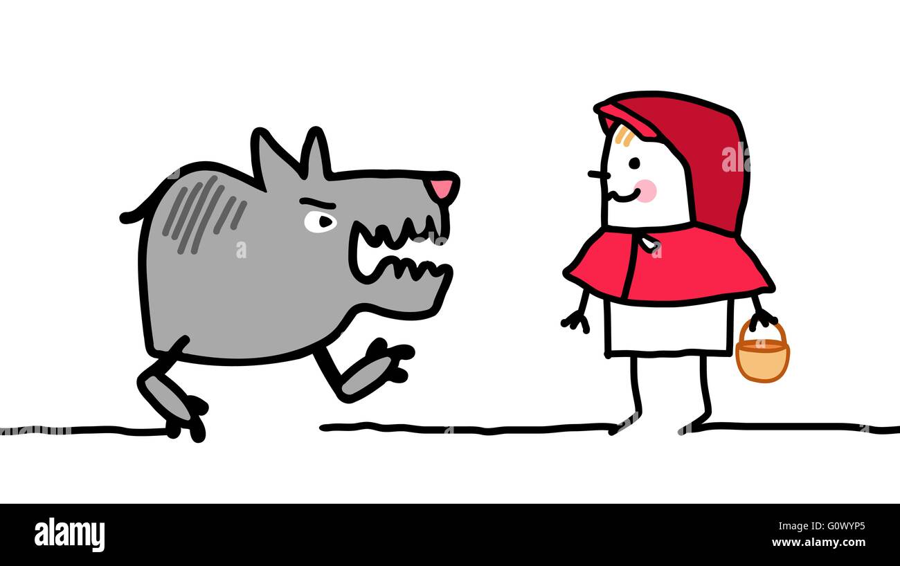 Cartoon-wenig red Riding hood Stock Vektor