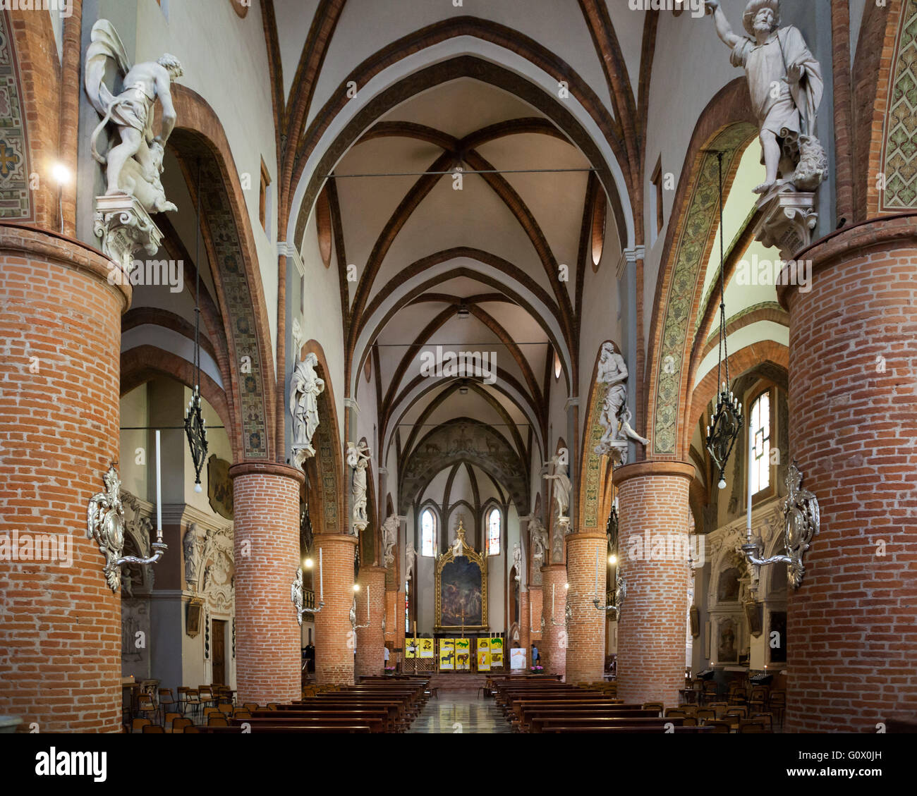 Collegiata di San Giovanni Battista (Johannes der Täufer Stiftskirche). Castel San Giovanni, Italien. Stockfoto