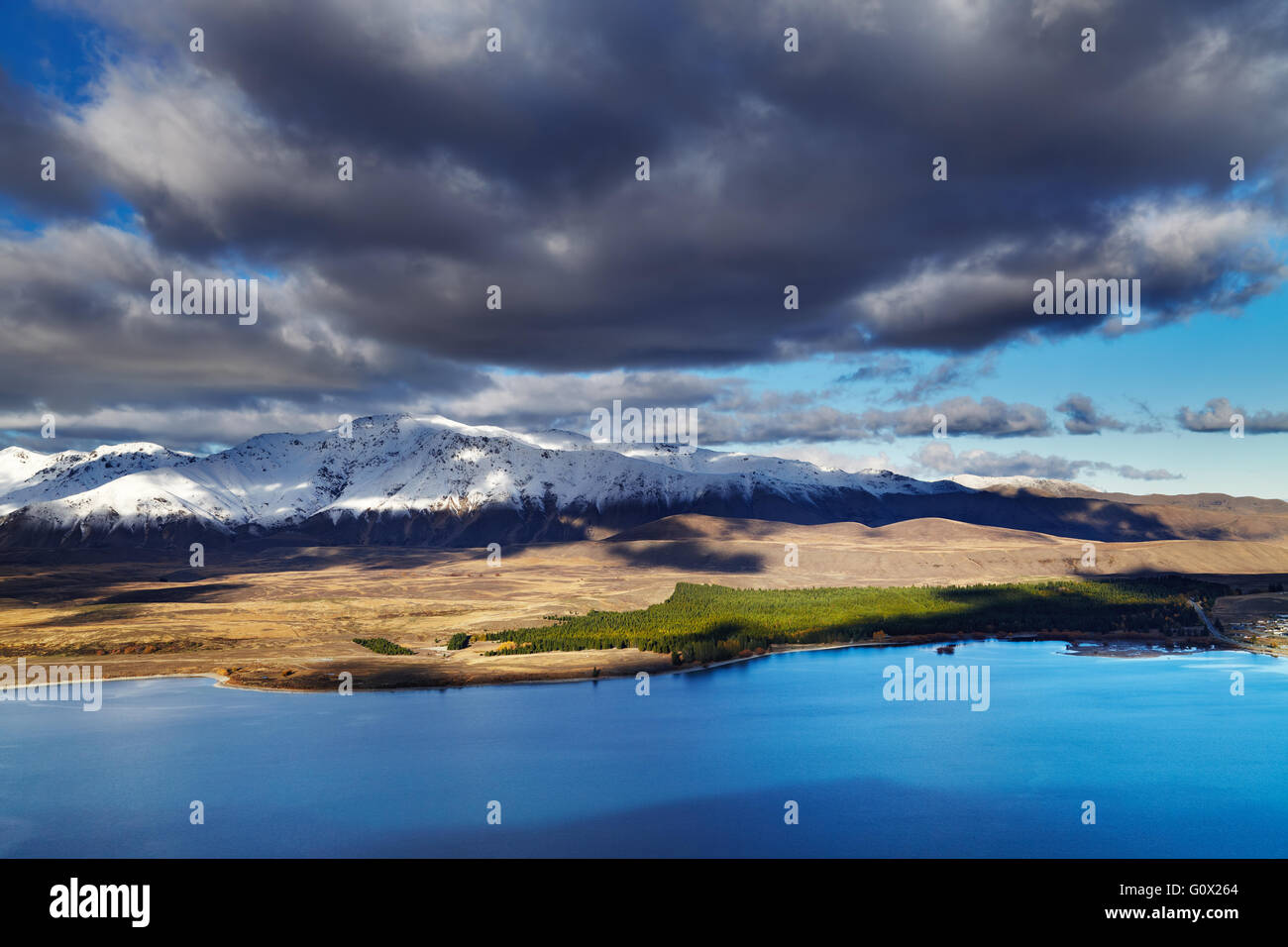 Lake Tekapo, Blick vom Mount John, Mackenzie Country, New Zealand Stockfoto