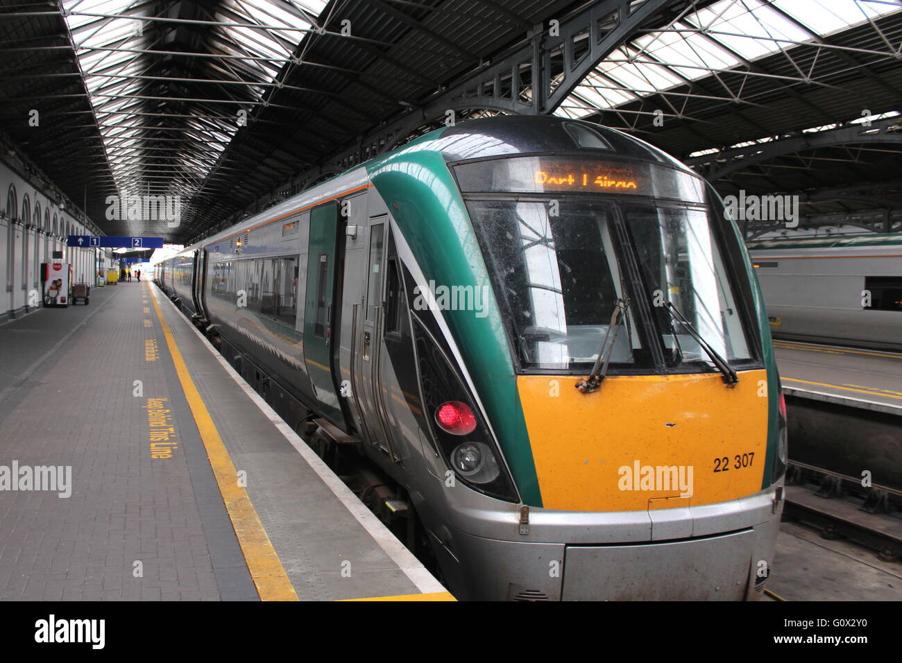 Irish Rail am Bahnhof Heuston Station in Dublin Stockfoto