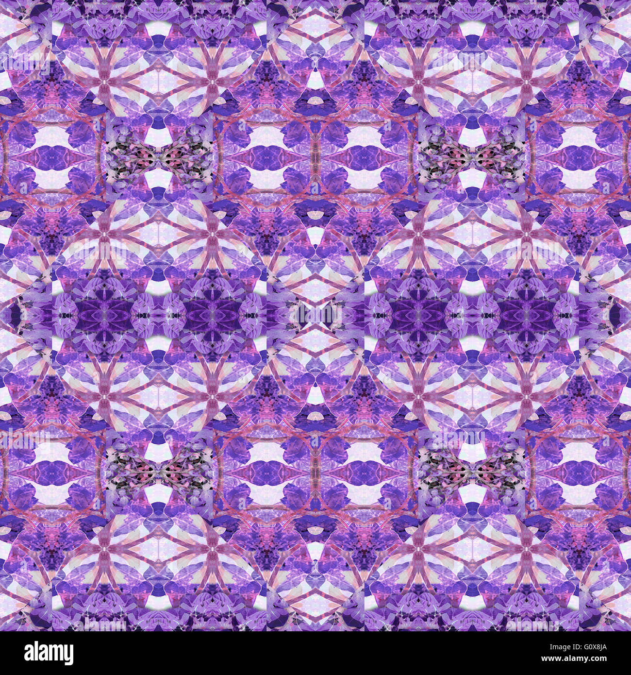 Digitale Collagen und Foto Manipulation Technik Boho Stil geometrischen Musterdesign Design in gemischte kalte Farben Stockfoto