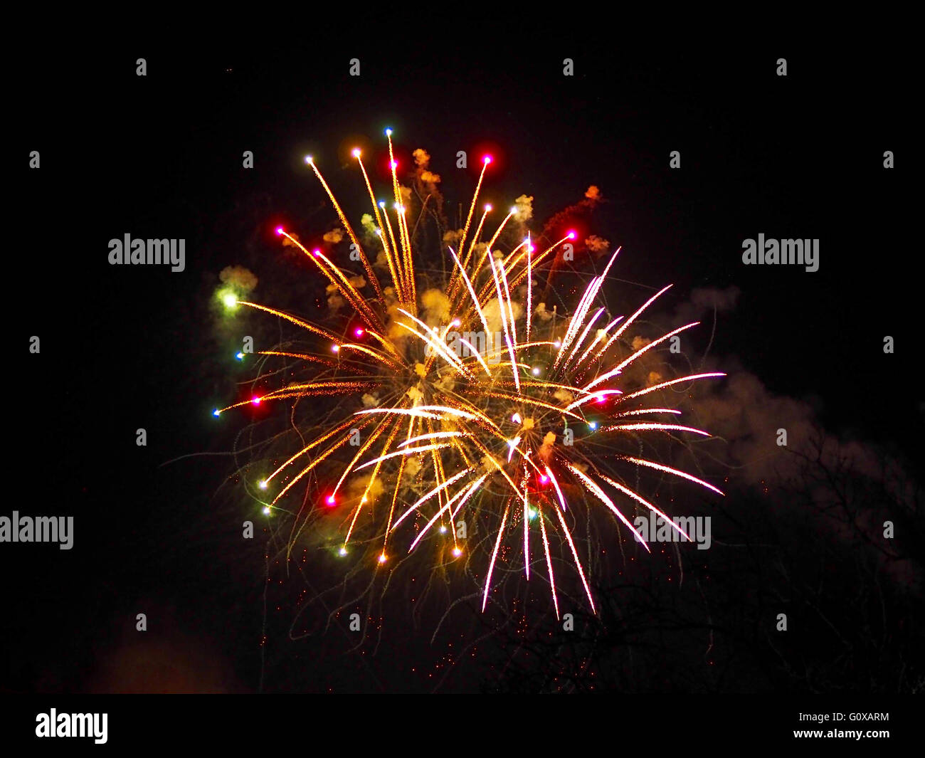 Feuerwerk im Disneyland Kalifornien Stockfoto