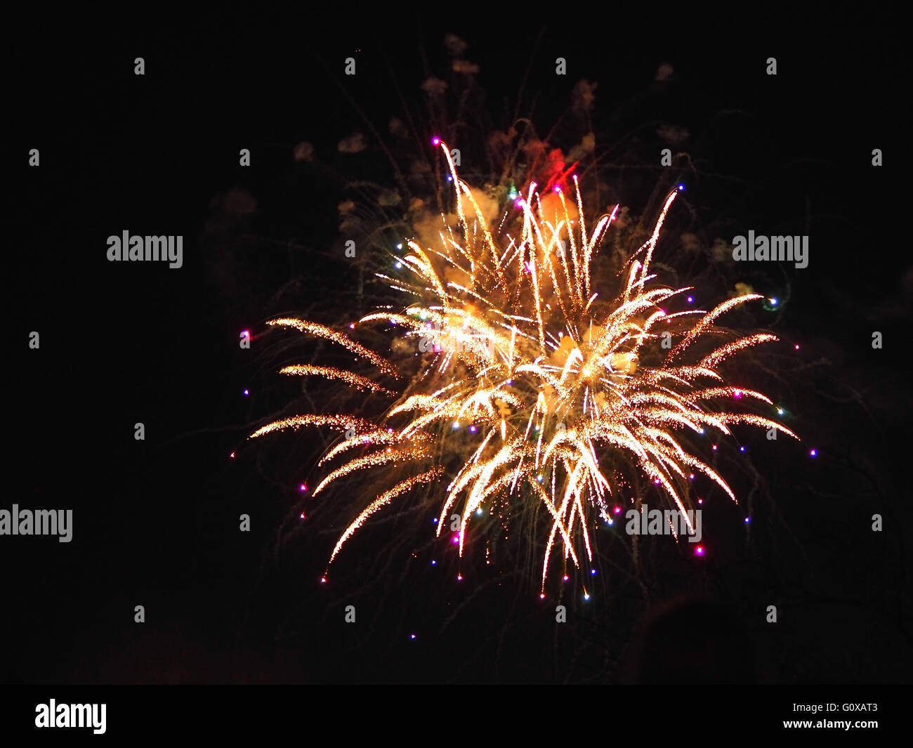 Feuerwerk im Disneyland Kalifornien Stockfoto