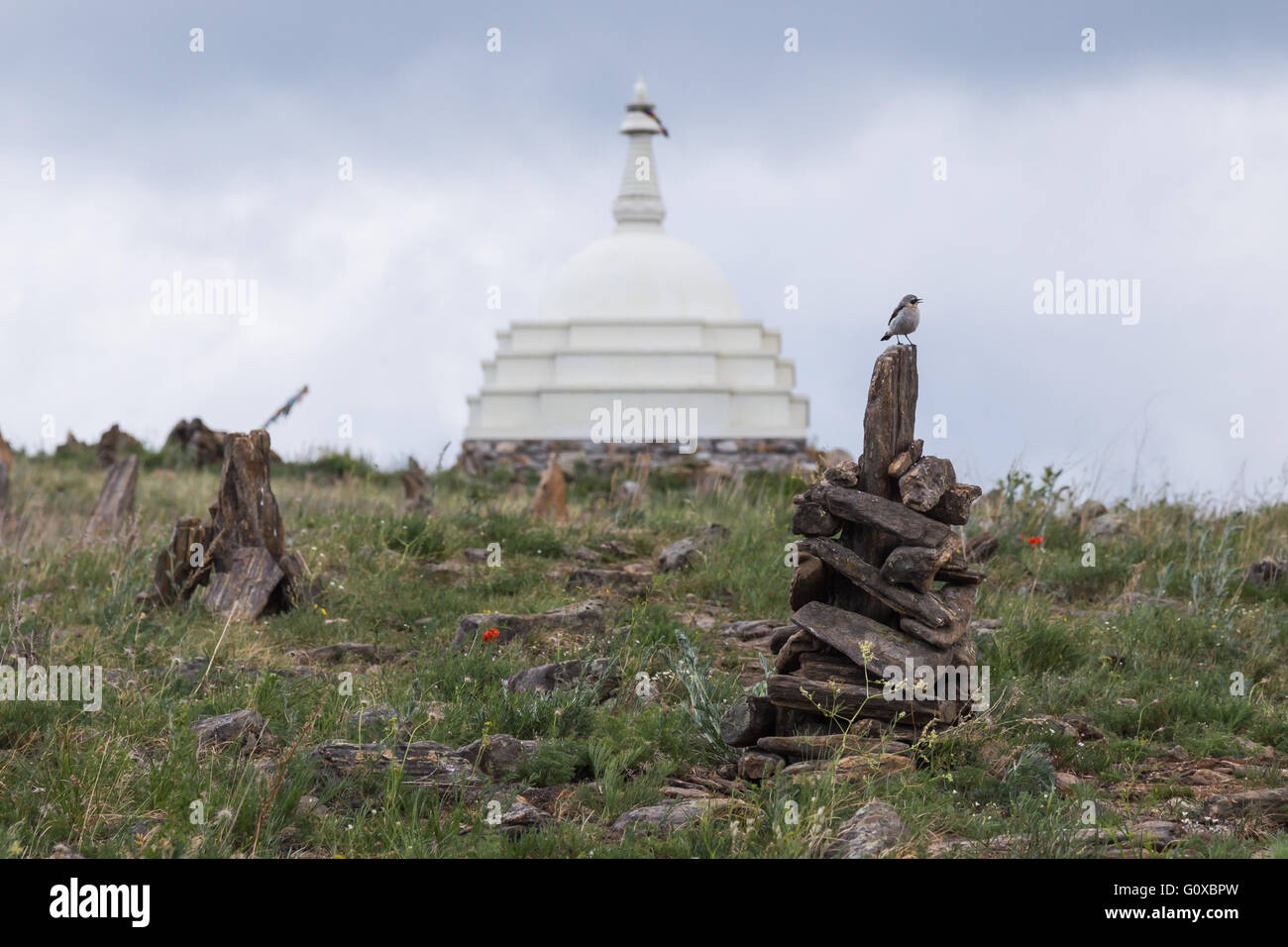 Buddhistische Tempel, Baikalsee, Russland Stockfoto