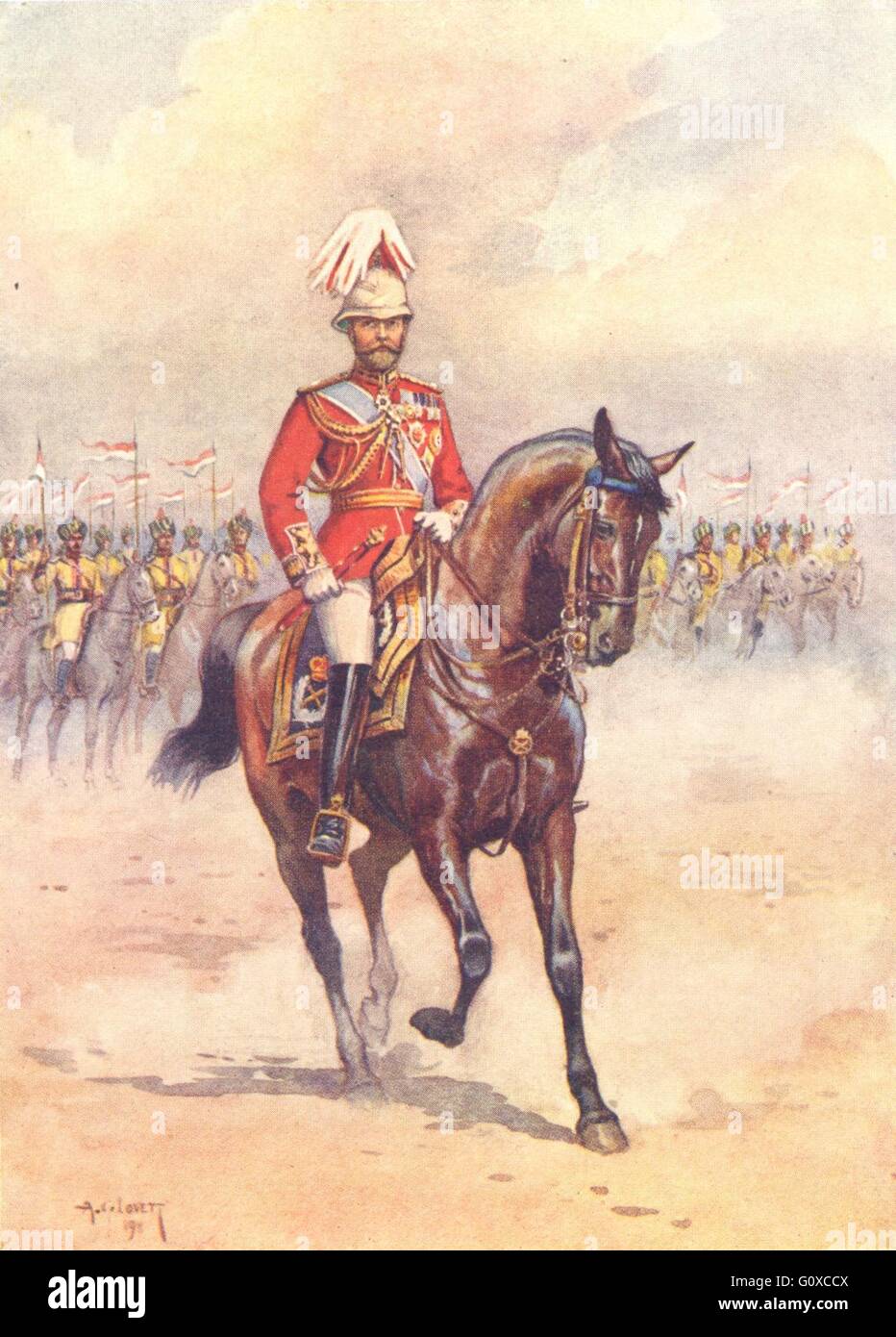 Indien: Seine Majestät der König-Kaiser, antiken Druck 1911 Stockfoto