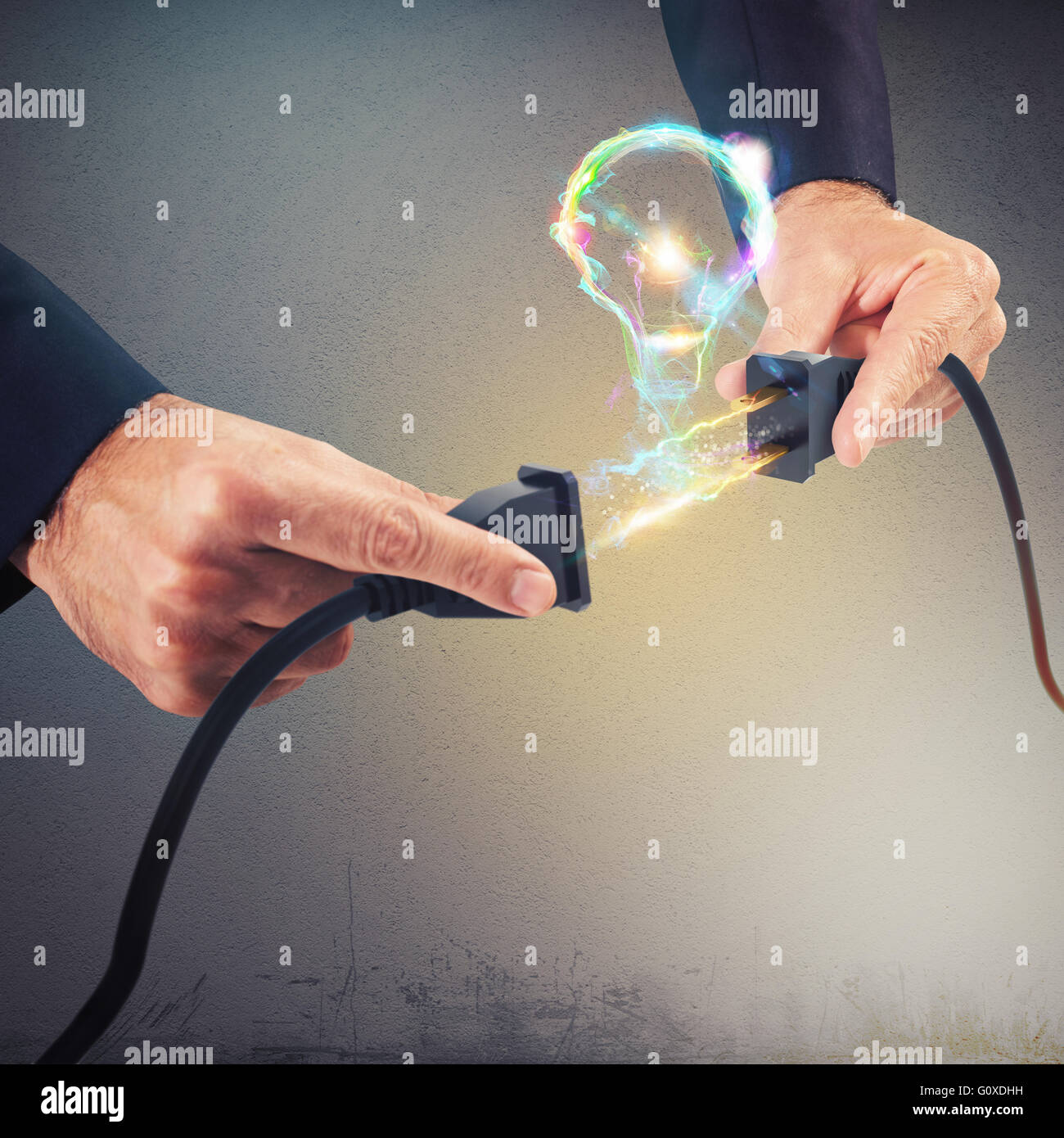 Glühbirne-Verbindung Stockfoto