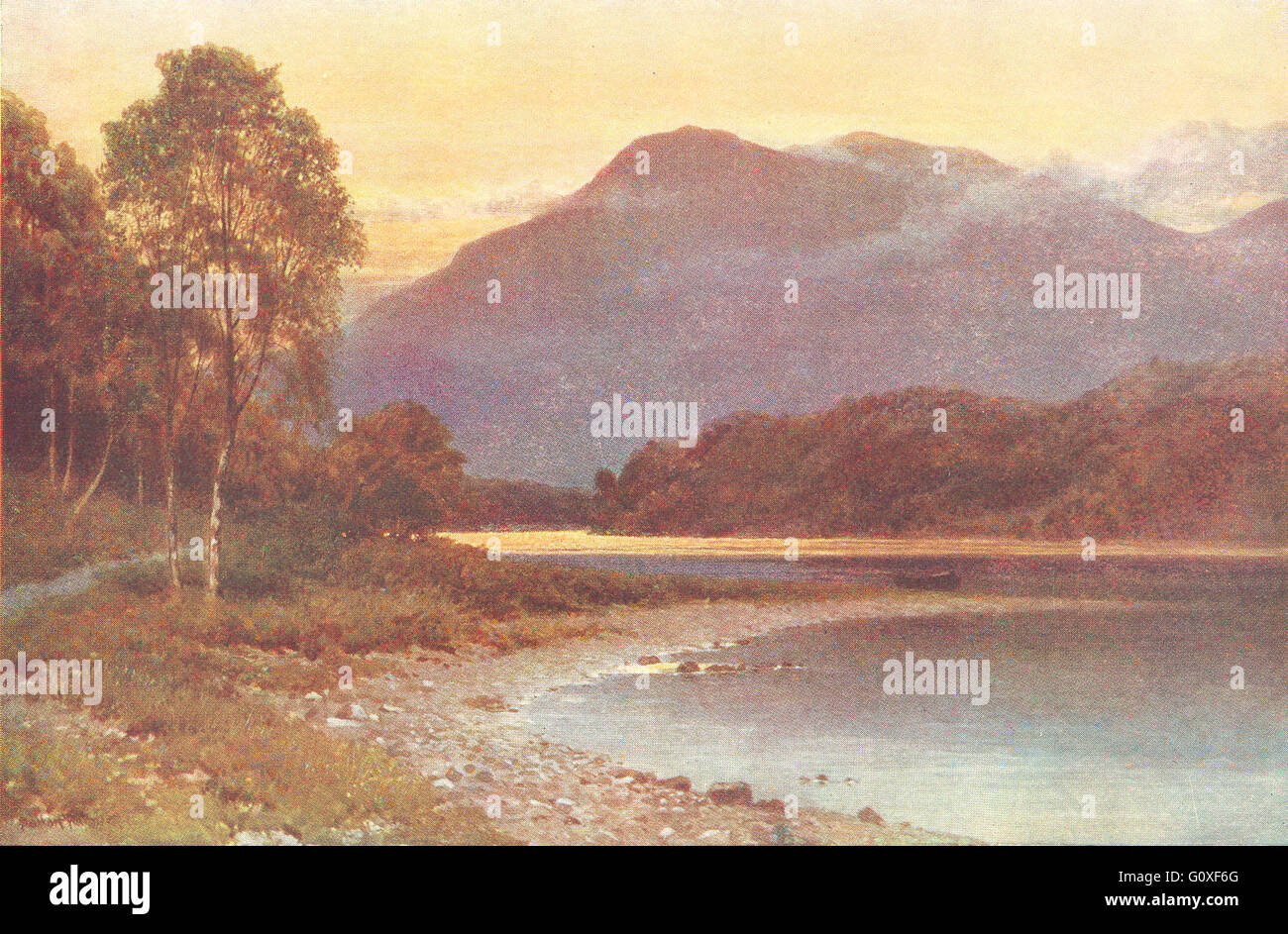 Schottland: Fife: silberne Litze, Loch Katrine, Perthshire, Vintage print 1922 Stockfoto