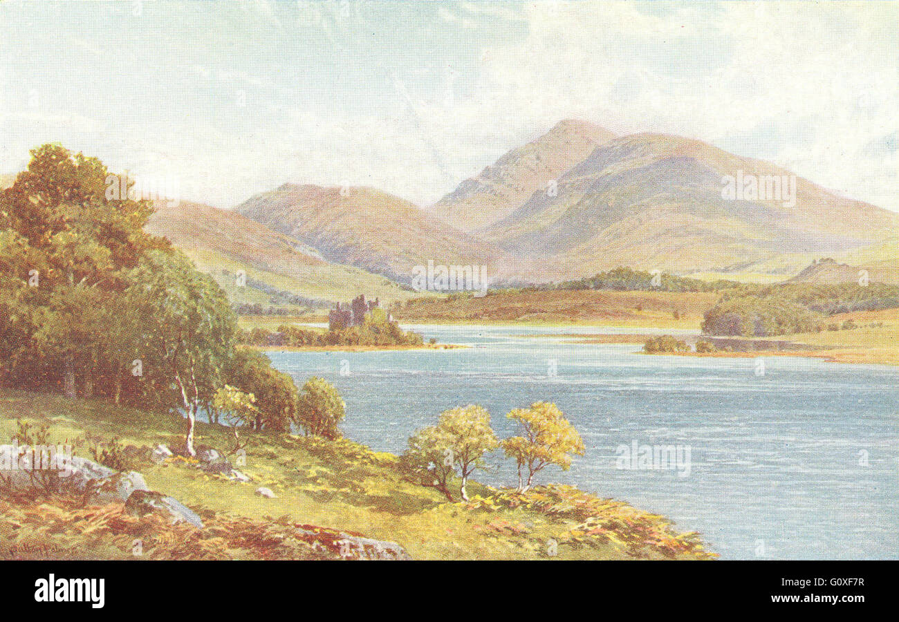 Schottland: Whig Land: Kilchurn Castle, Loch Awe, Argyll, Vintage print 1922 Stockfoto