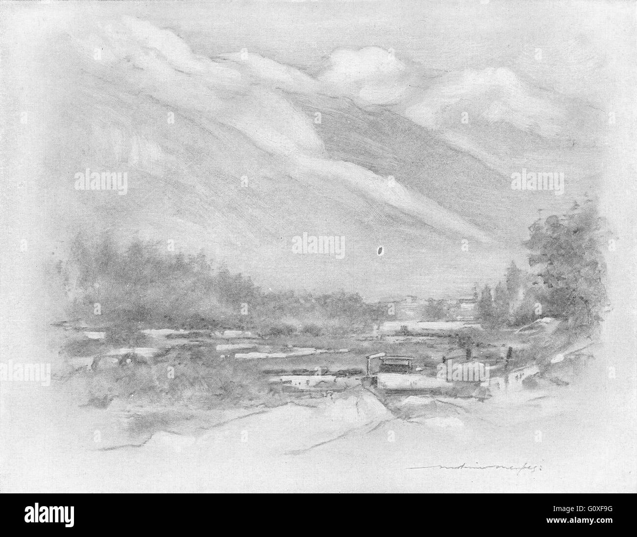 Frankreich: Schweiz: Nachbarschaft von Chamonix, Vintage print 1920 Stockfoto