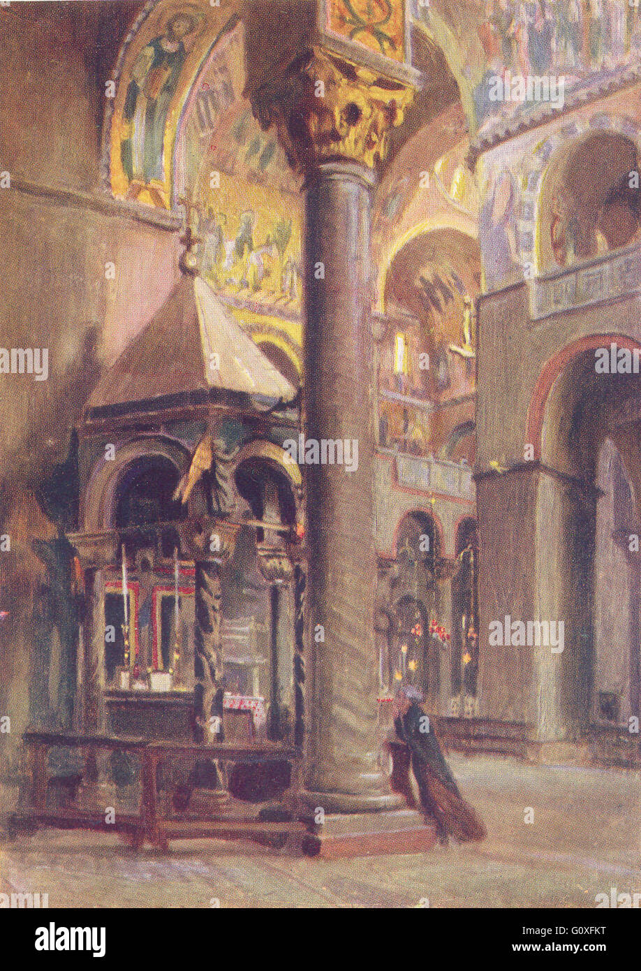 Venedig: S Marco Shrine of the Holy Cross, Vintage print 1930 Stockfoto