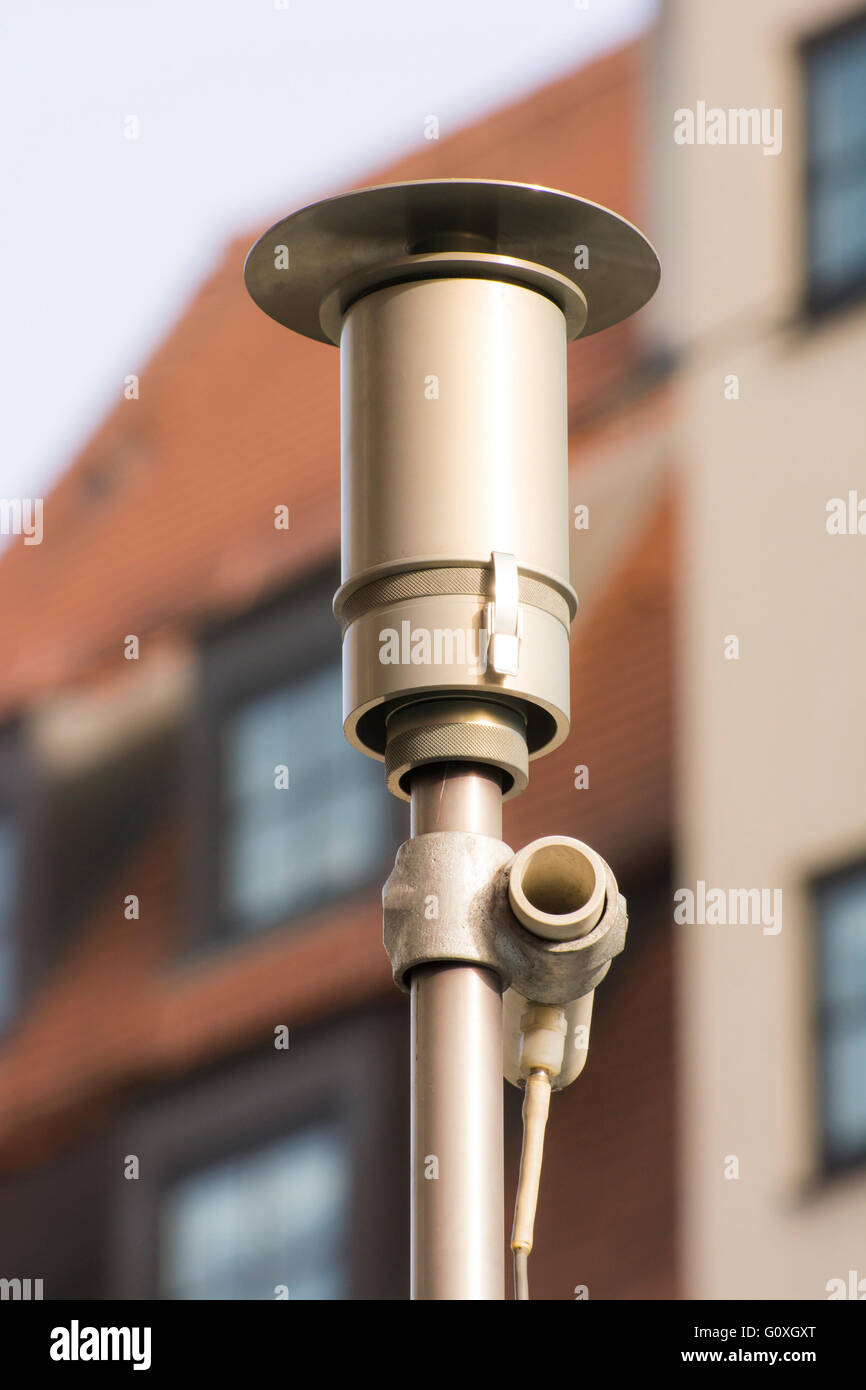 Messgerät zur Messung der Luftverschmutzung, Schadstoffausstoß und Feinstaub Stockfoto