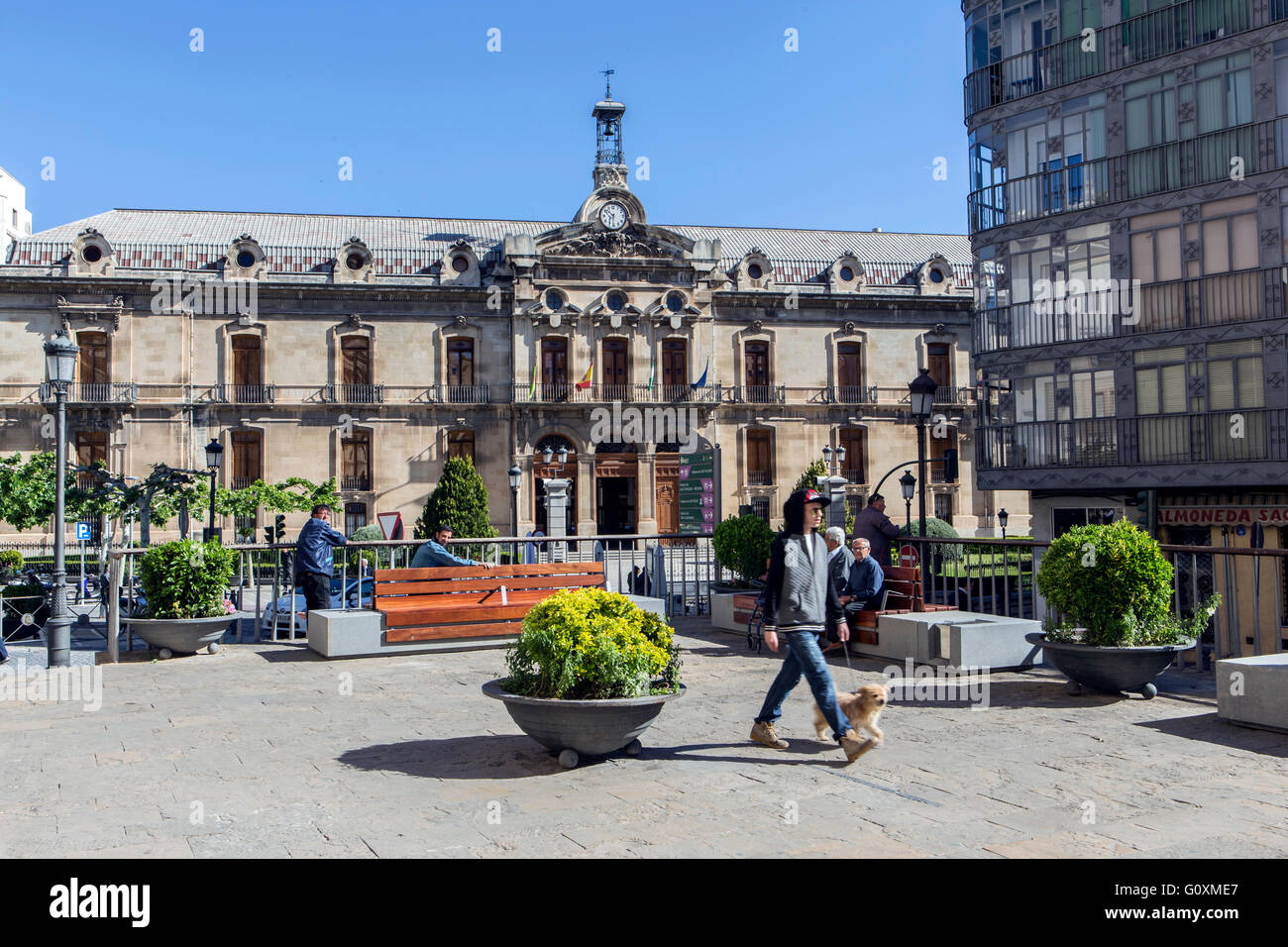 JAEN, Spanien - Mai 2016 2: Palast der County Council von Jaen, die neoklassizistische Fassade ist das Werk von Jorge Porrua y Moreno in Stockfoto