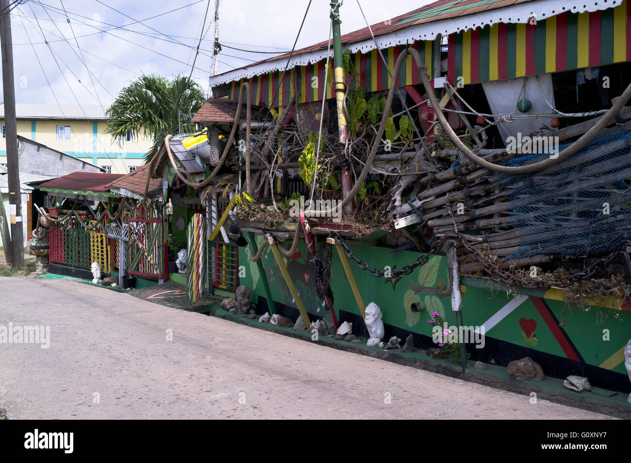 dh Mayreau Insel St. VINCENT Karibik karibische Restaurant Saint Vincent und die Grenadinen Stockfoto