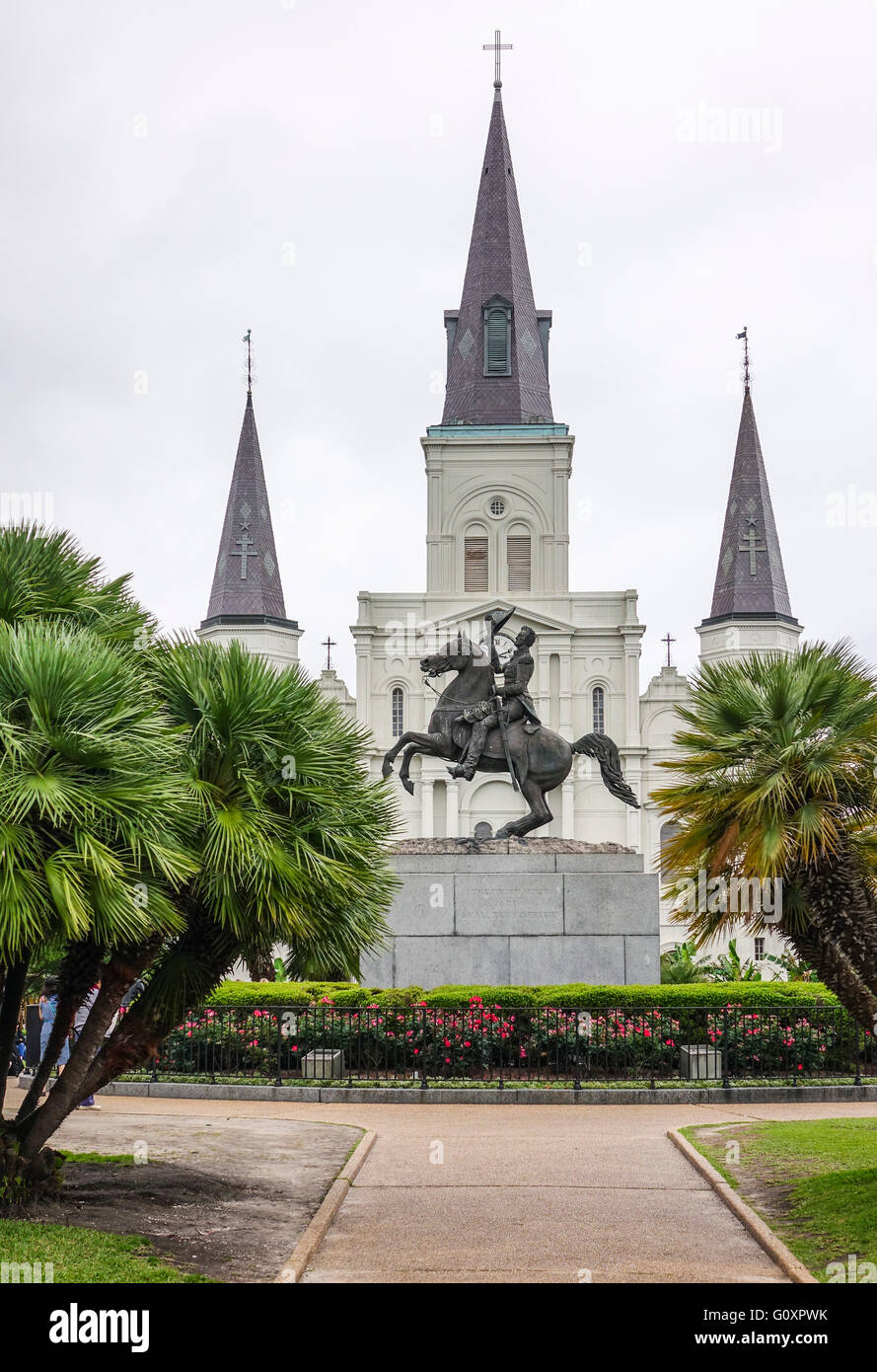 Kathedrale St. Louis am Jackson Square New Orleans Stockfoto