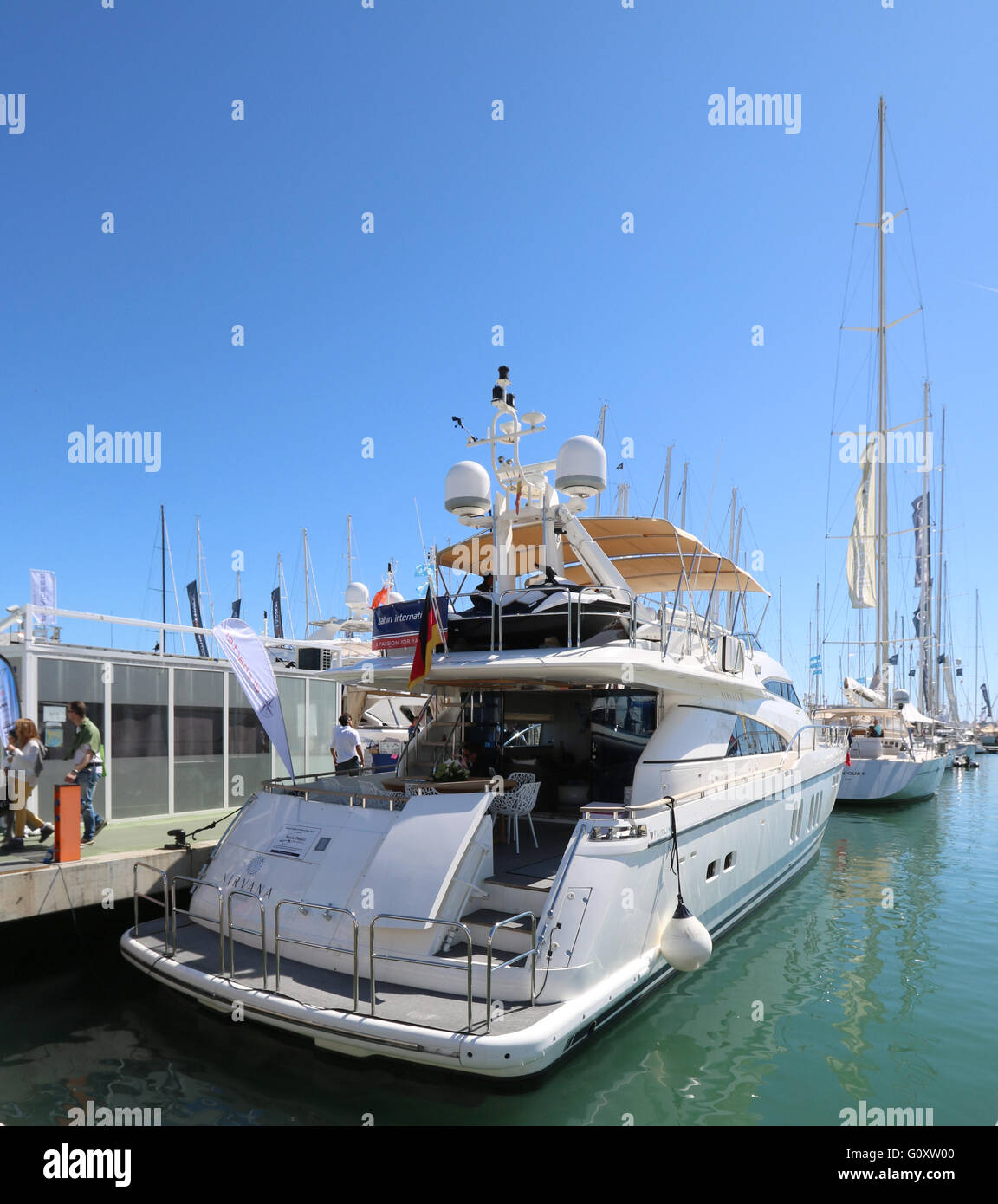 Bilder von Palma International Boat Show 2016 und Palma Superyacht Show 2016 - Fairline Motor Superyacht "Nirwana" 22.69 m Stockfoto
