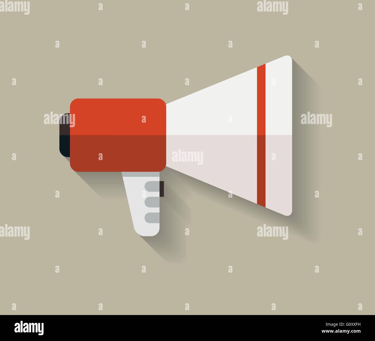 Flaches Design Vektorgrafik Megaphon. Stock Vektor