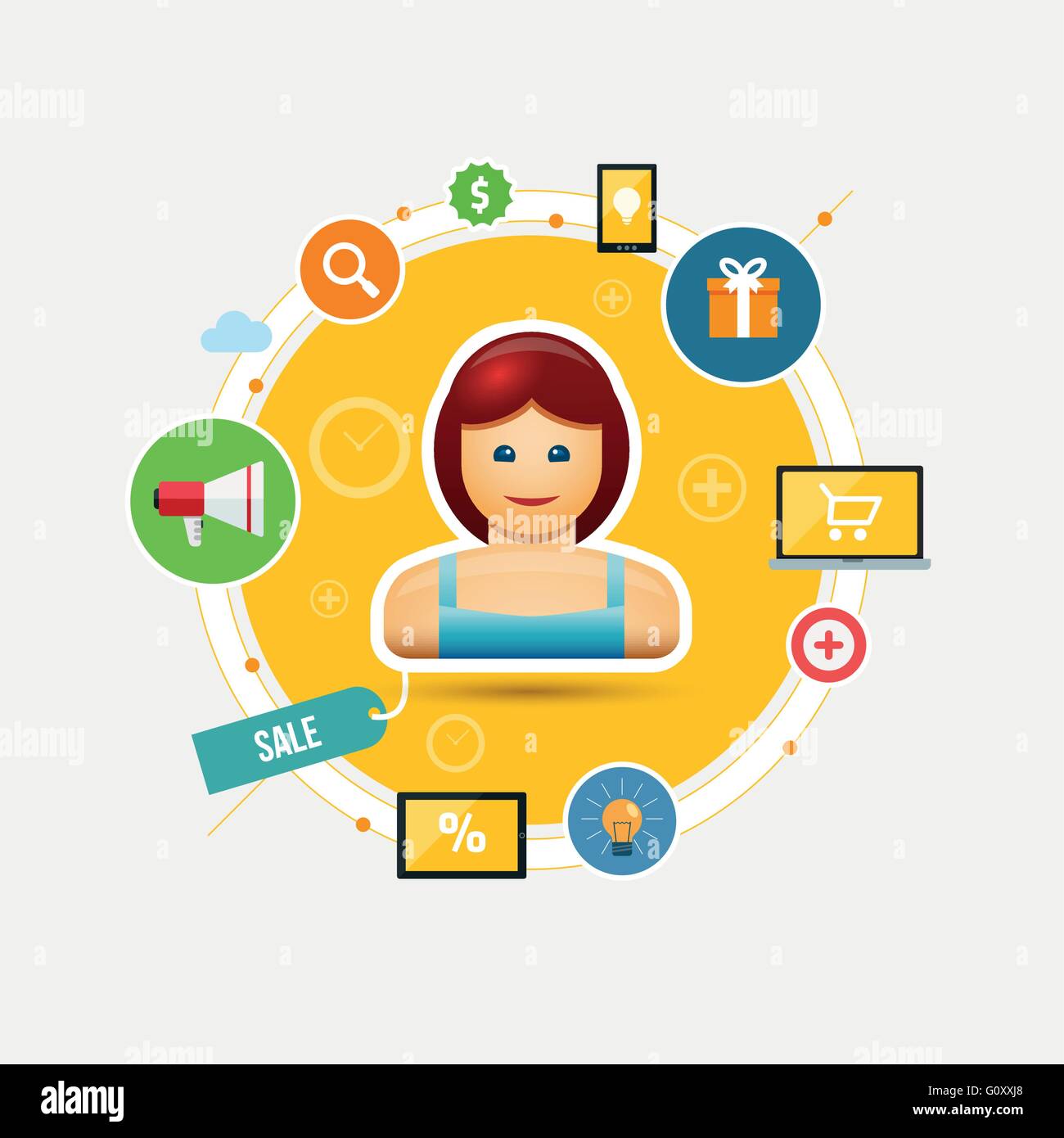 Global Business marketing Vektorgrafik. EPS10 Datei. Stock Vektor