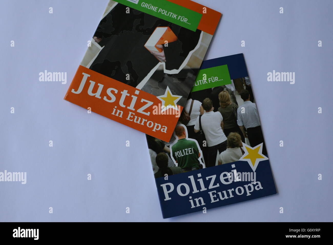 Informationen über die Polizei in Europa Stockfoto