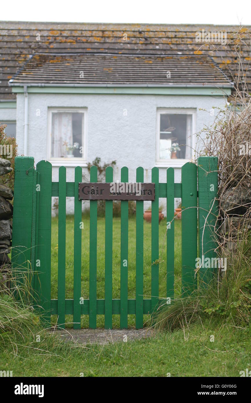 Ferienhaus auf der Insel Iona, Argyll, Schottland Stockfoto